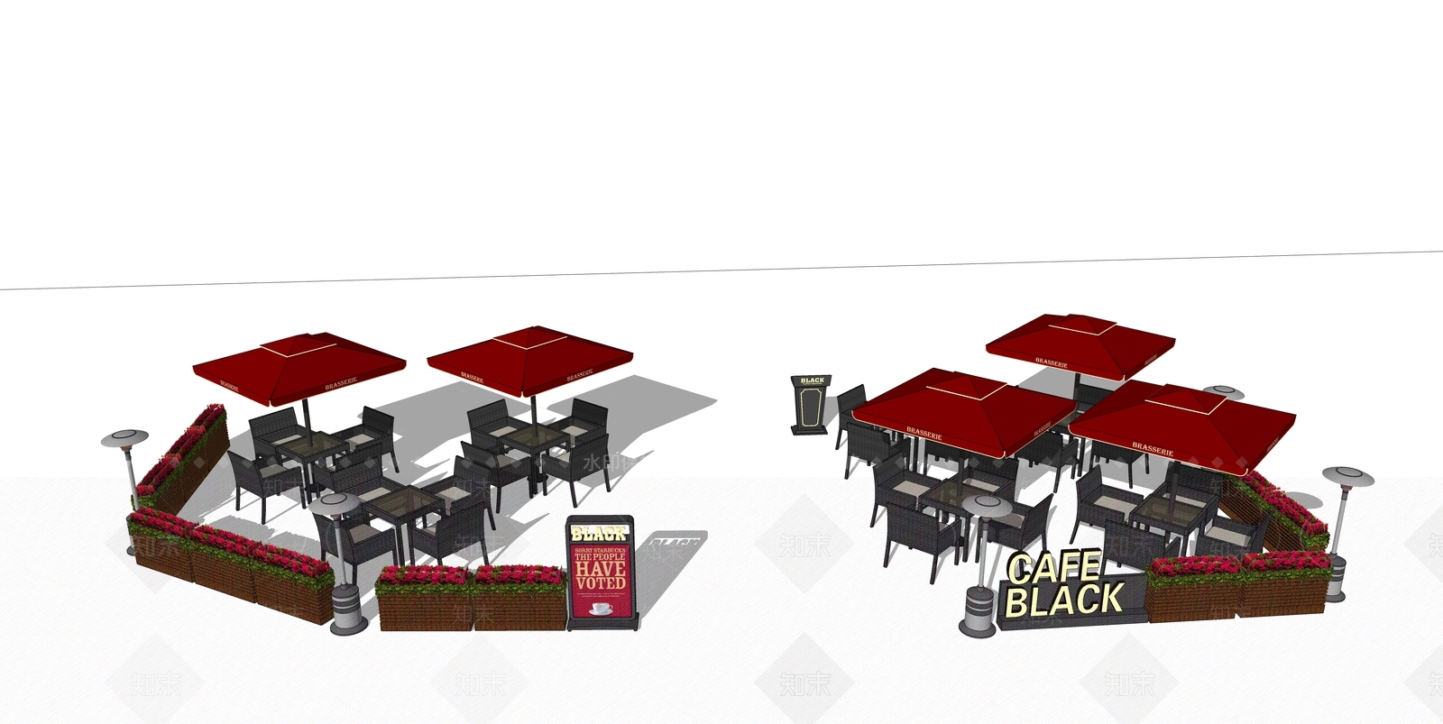 现代商业外摆SU模型下载【ID:1116467340】