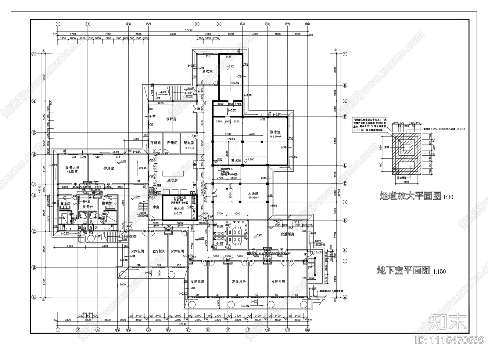 接待中心建筑设计CAD施工图施工图下载【ID:1116470699】