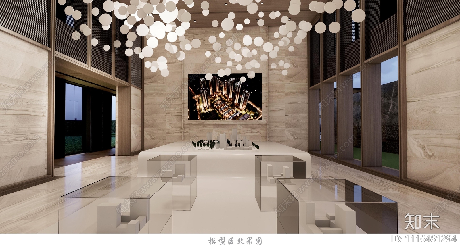 售楼部施工图效果图施工图cad施工图下载【ID:1116481294】