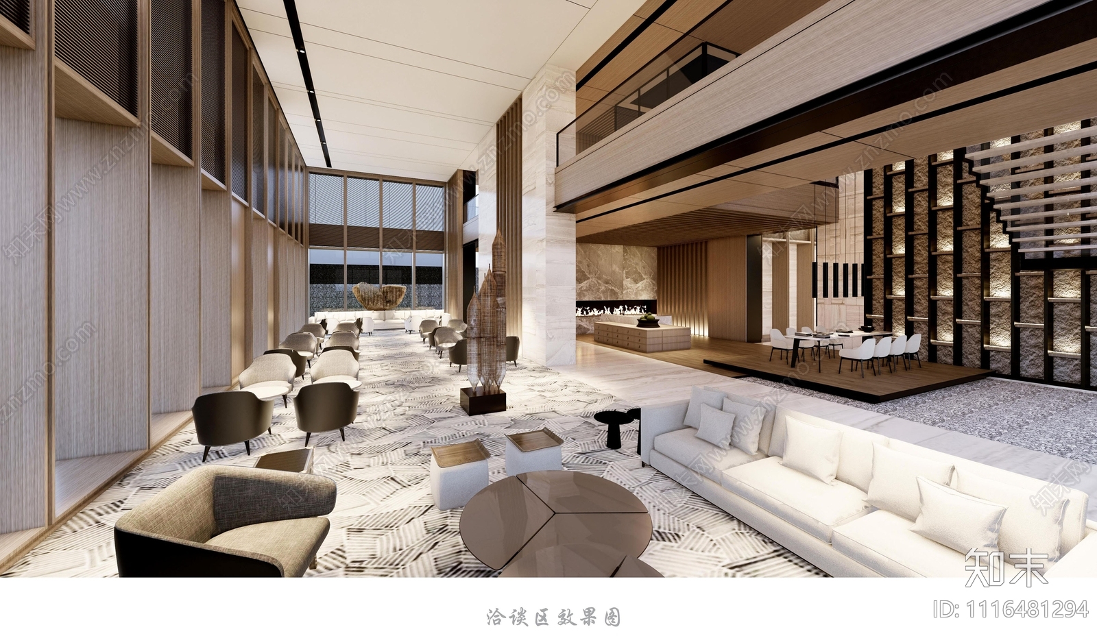售楼部施工图效果图施工图cad施工图下载【ID:1116481294】