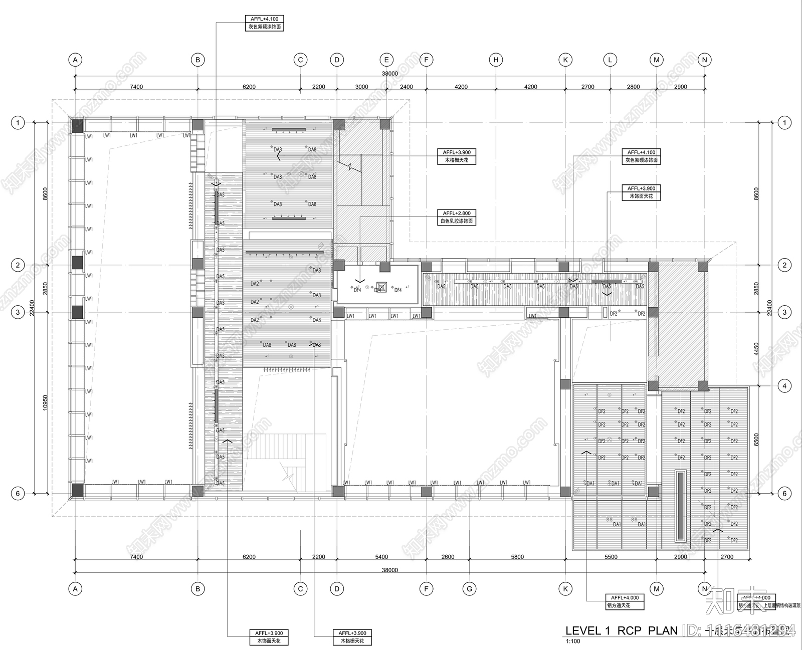 售楼部施工图效果图施工图cad施工图下载【ID:1116481294】