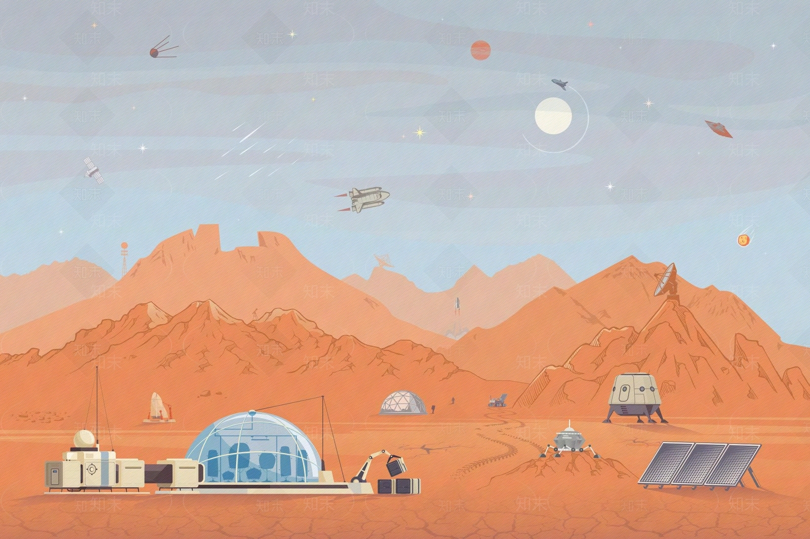 儿童房宇宙太空壁纸壁画贴图下载【ID:1116494342】