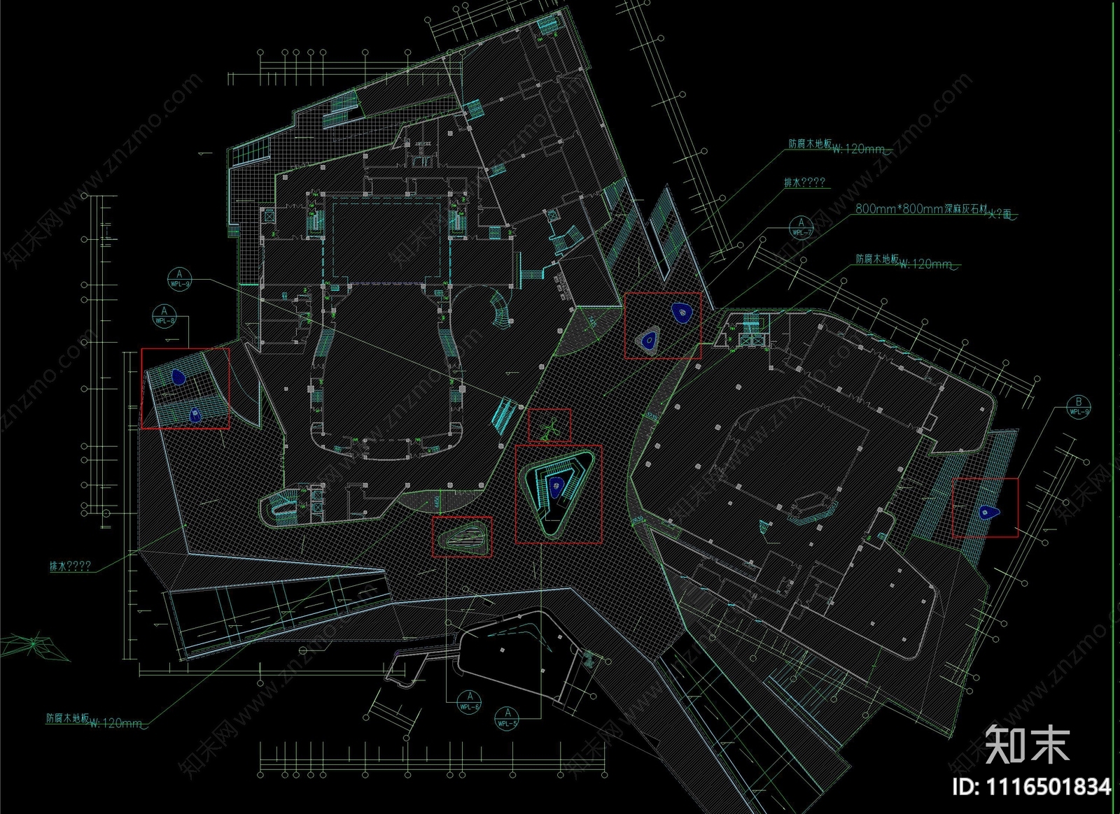 会议中心CAD施工图cad施工图下载【ID:1116501834】