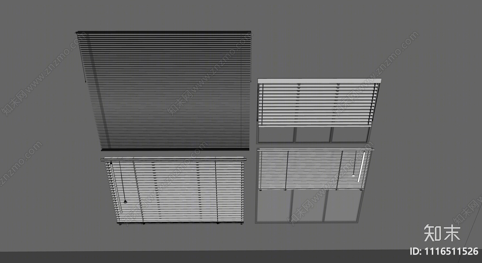 现代百叶帘SU模型下载【ID:1116511526】