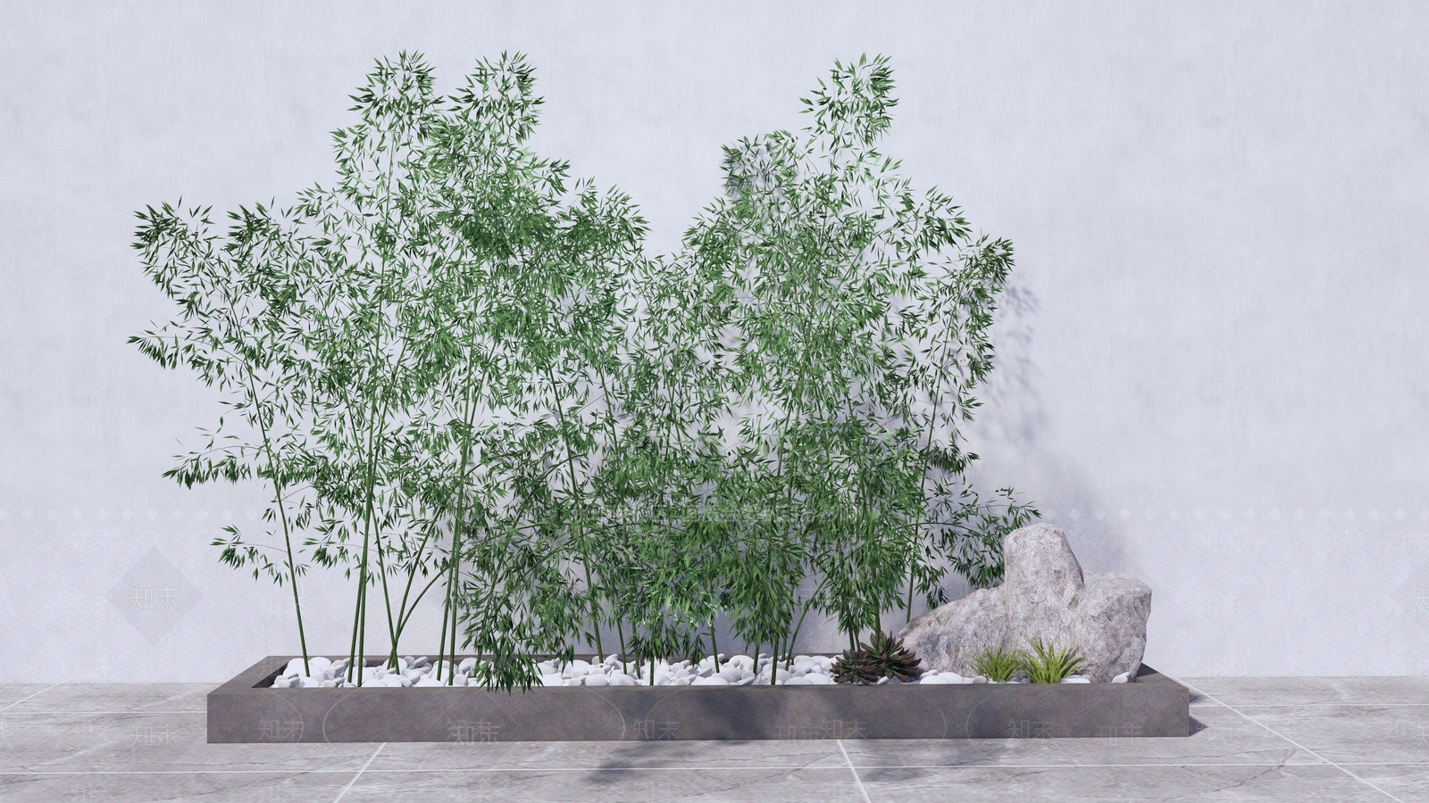 新中式竹子SU模型下载【ID:1116513505】