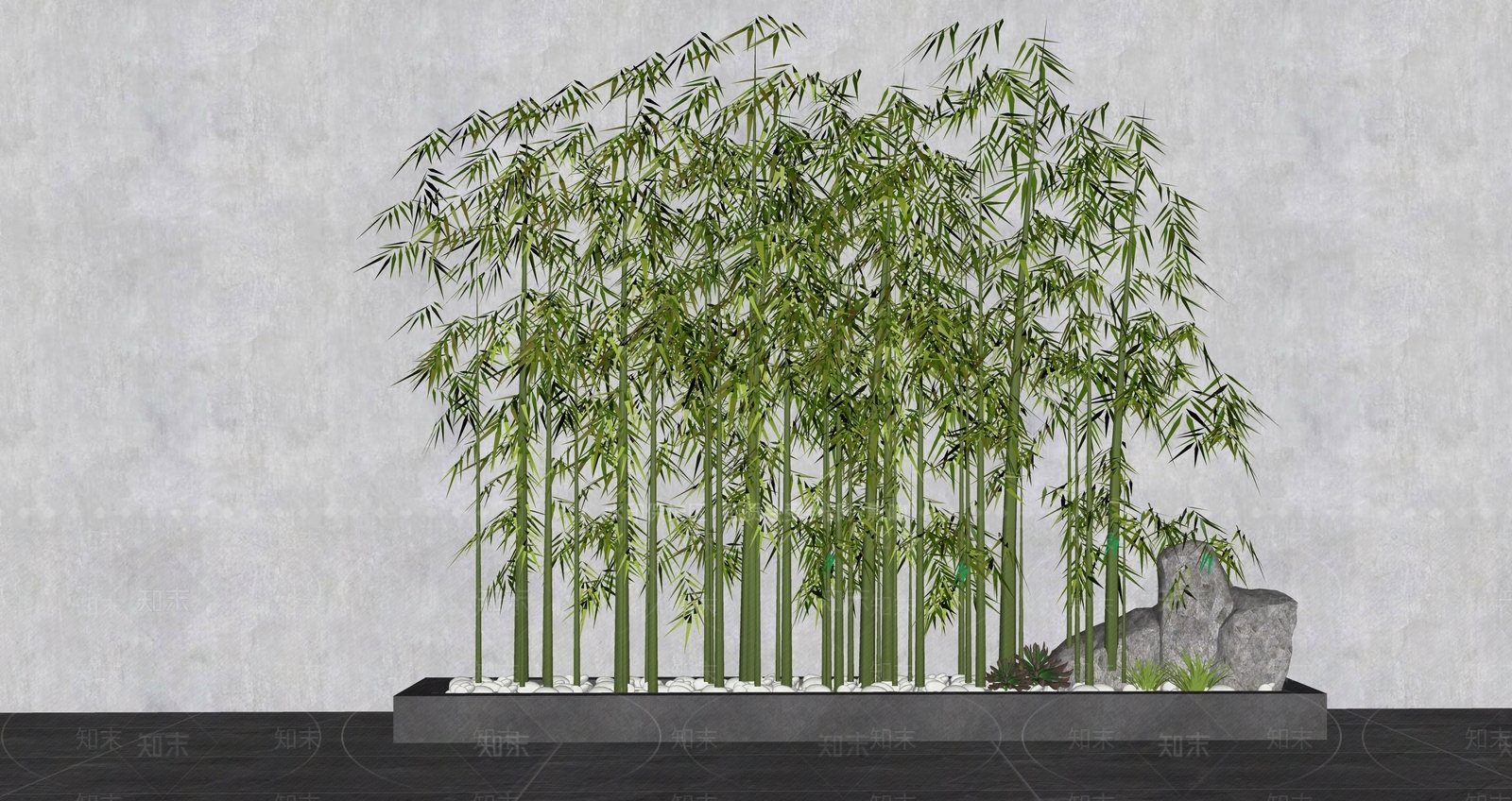 新中式竹子SU模型下载【ID:1116514023】