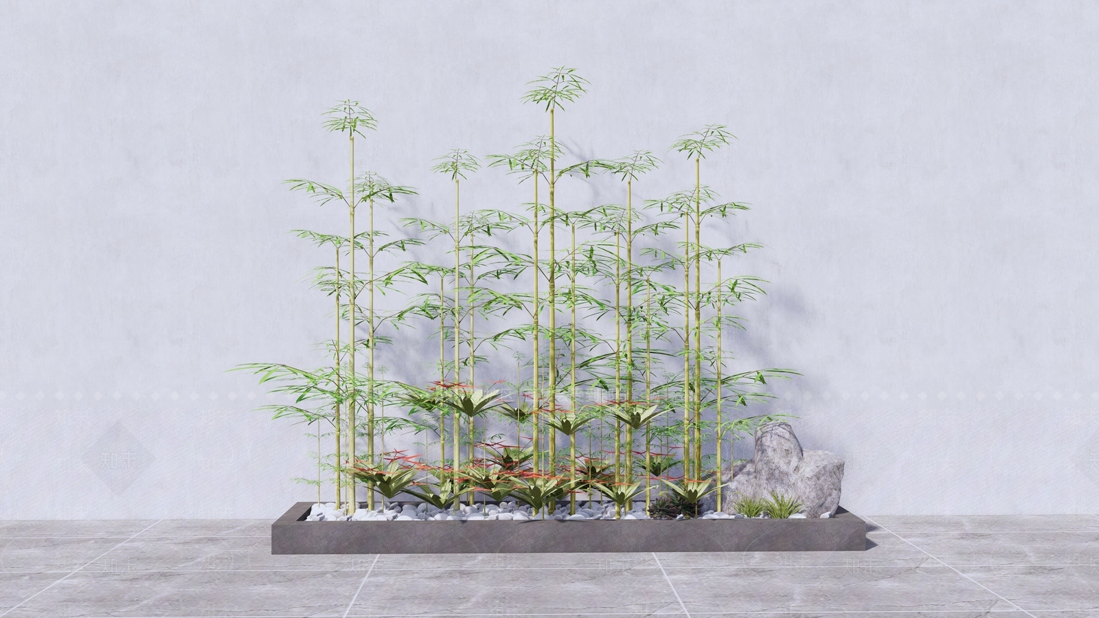 新中式竹子SU模型下载【ID:1116514067】