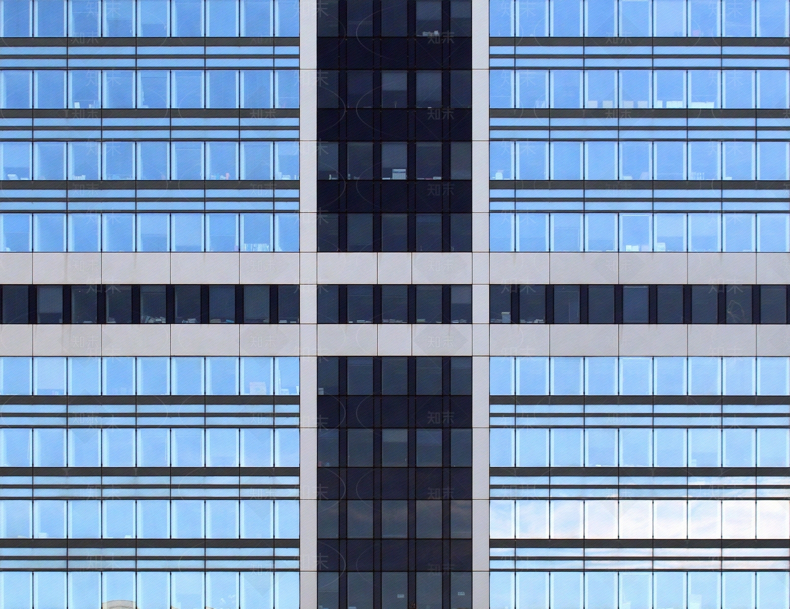 现代写字楼建筑玻璃外立面贴图下载【ID:1116518883】
