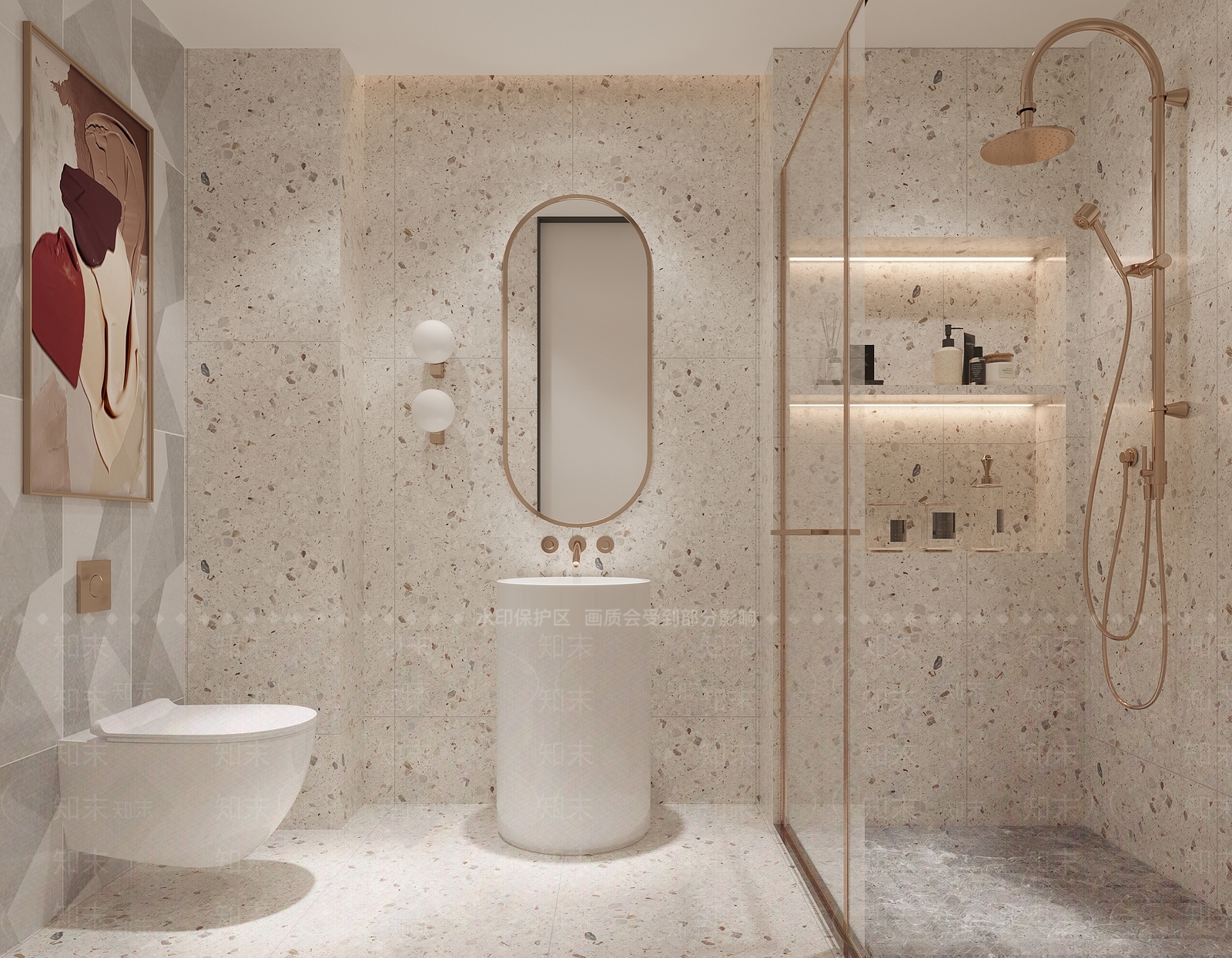 北欧女儿房卫生间3D模型下载【ID:1116868570】