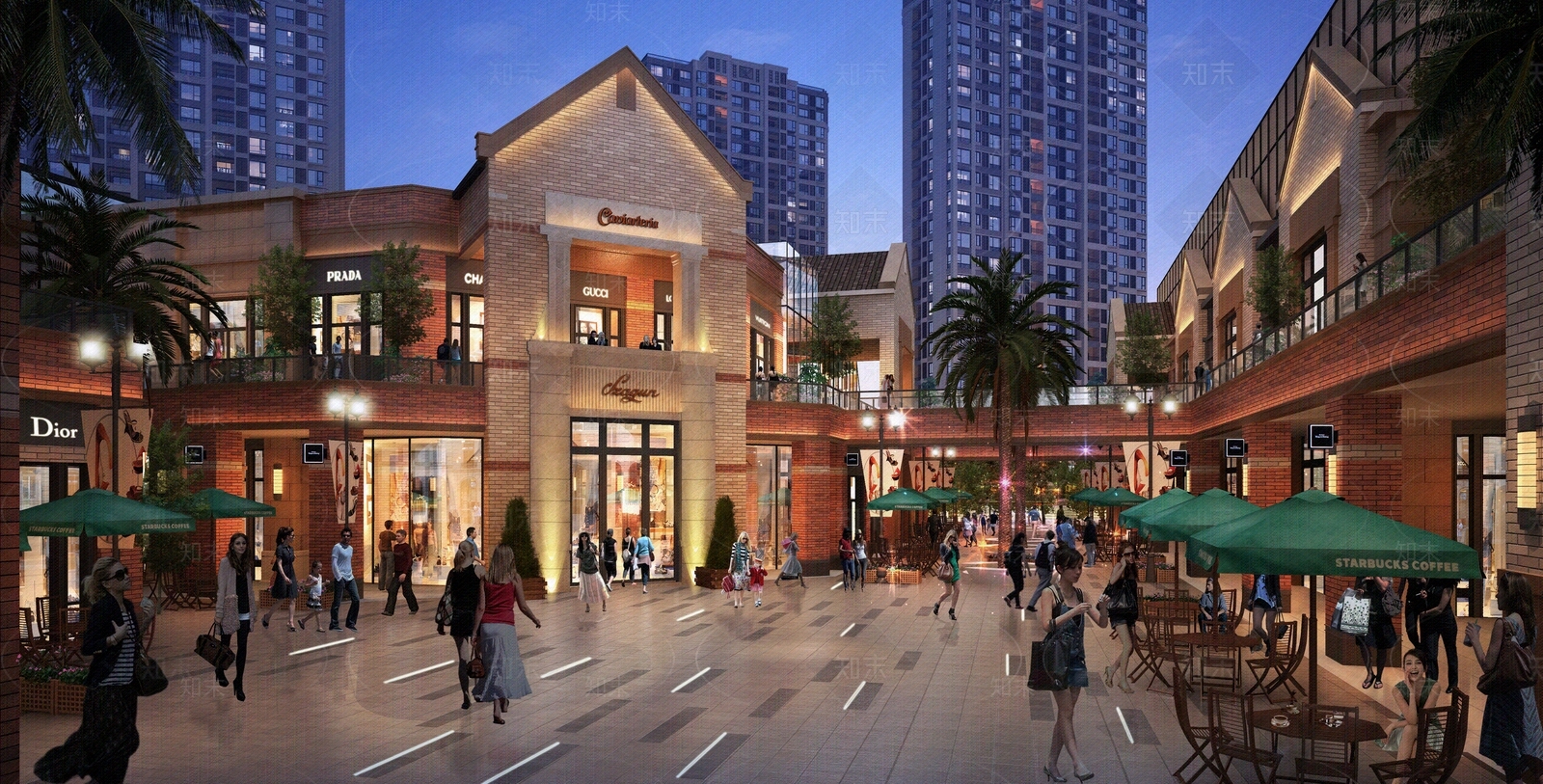 上海夜晚商业街道景观贴图下载【ID:1116521332】