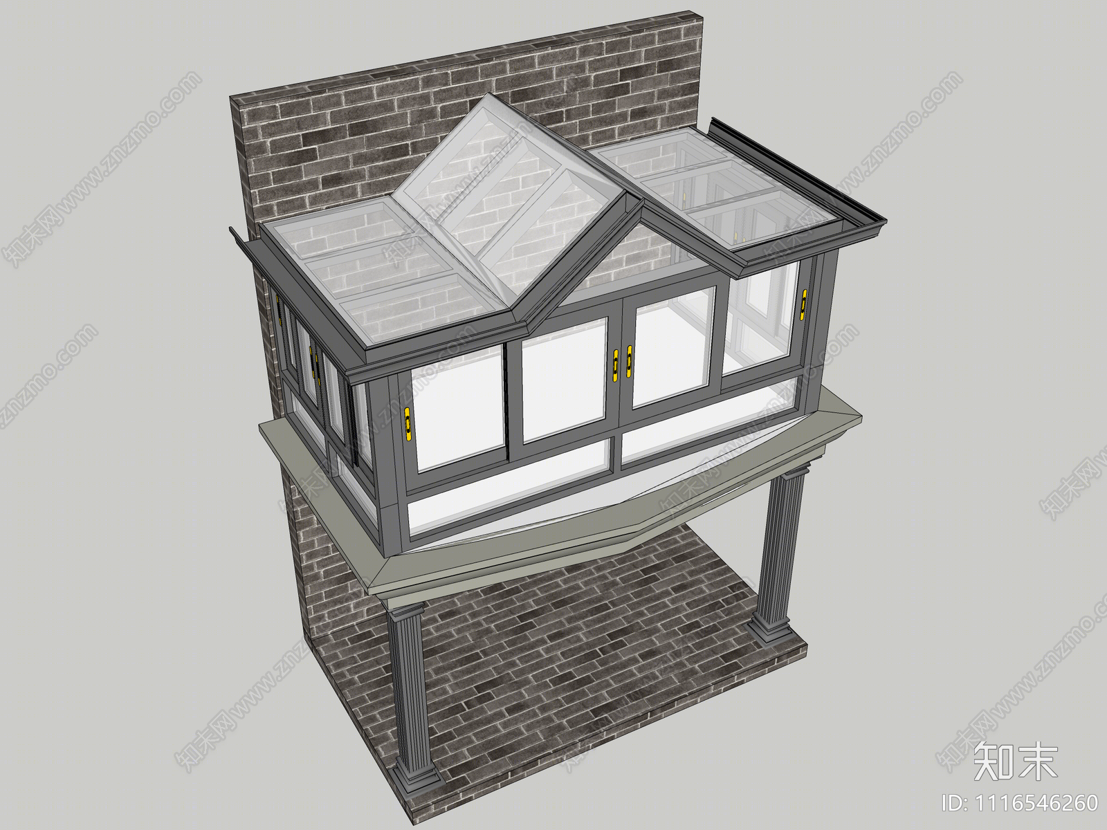 现代阳光房SU模型下载【ID:1116546260】