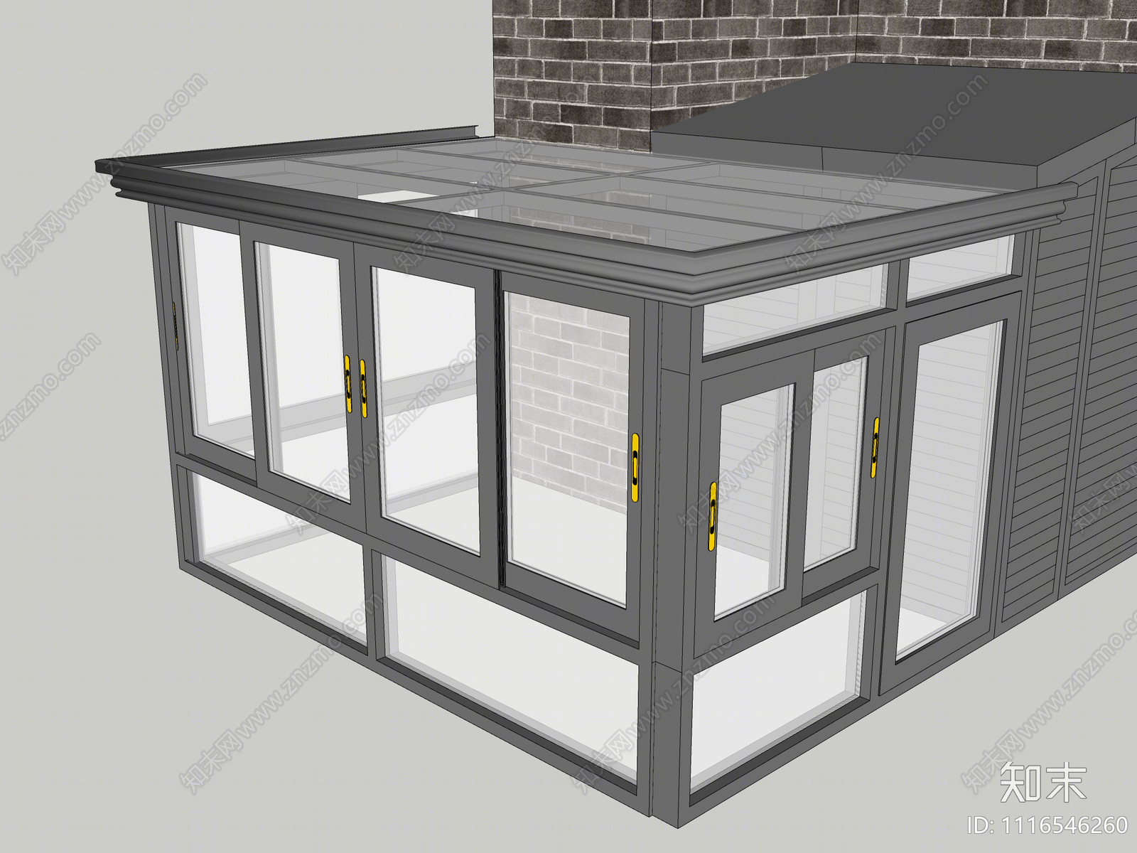 现代阳光房SU模型下载【ID:1116546260】