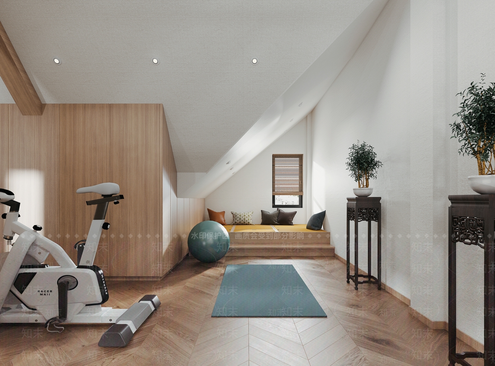 现代阁楼健身房3D模型下载【ID:1116574998】