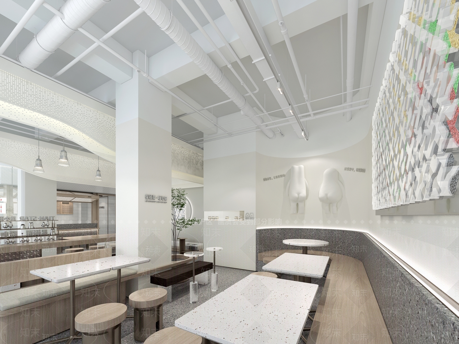 现代奶茶店3D模型下载【ID:1116579000】