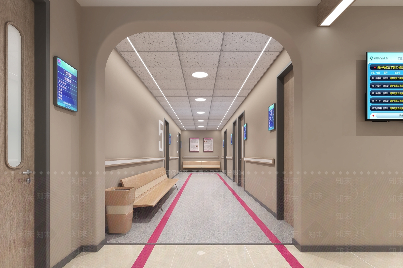 现代医院护士站3D模型下载【ID:1116583477】