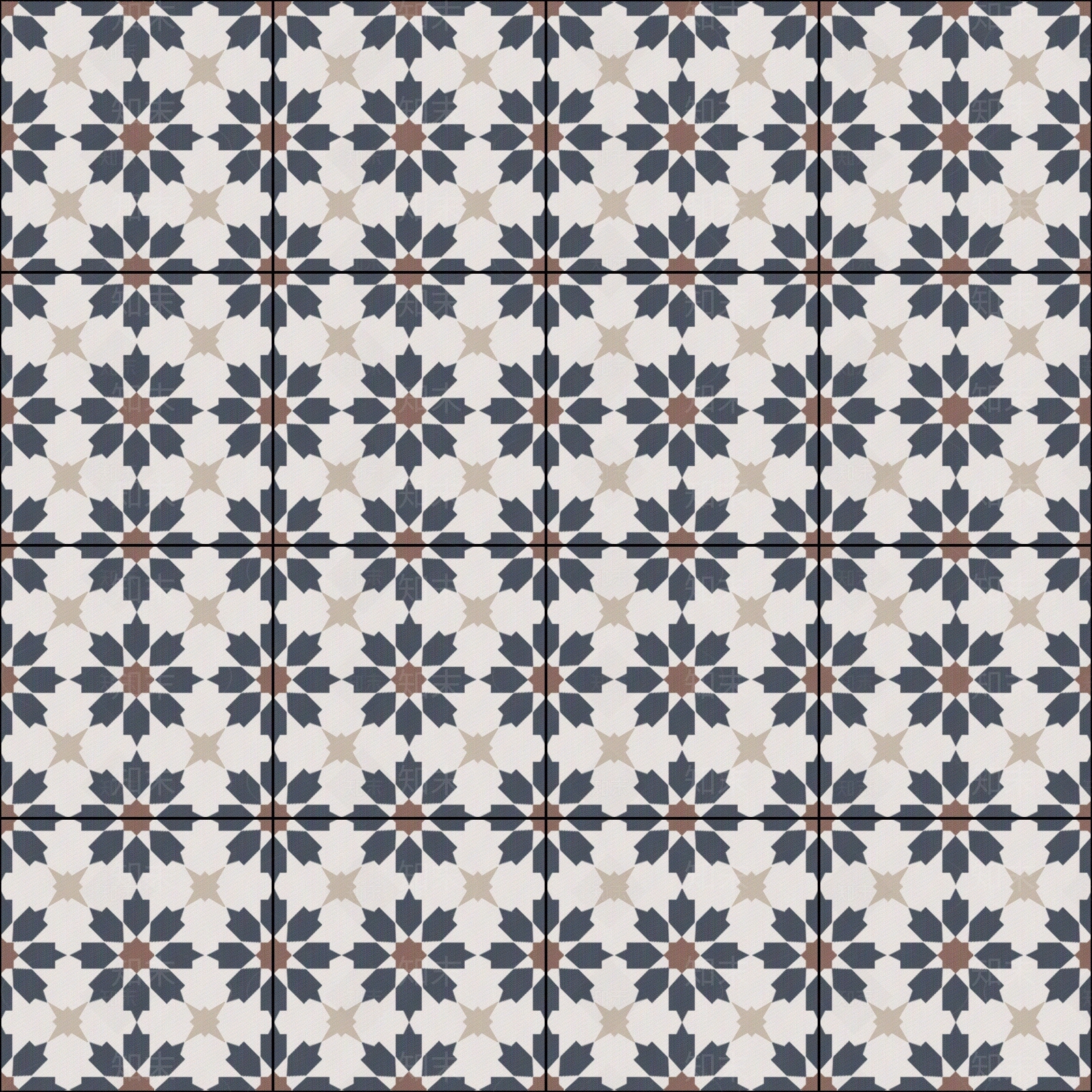 圣诞风复古图案花砖贴图下载【ID:1116585403】