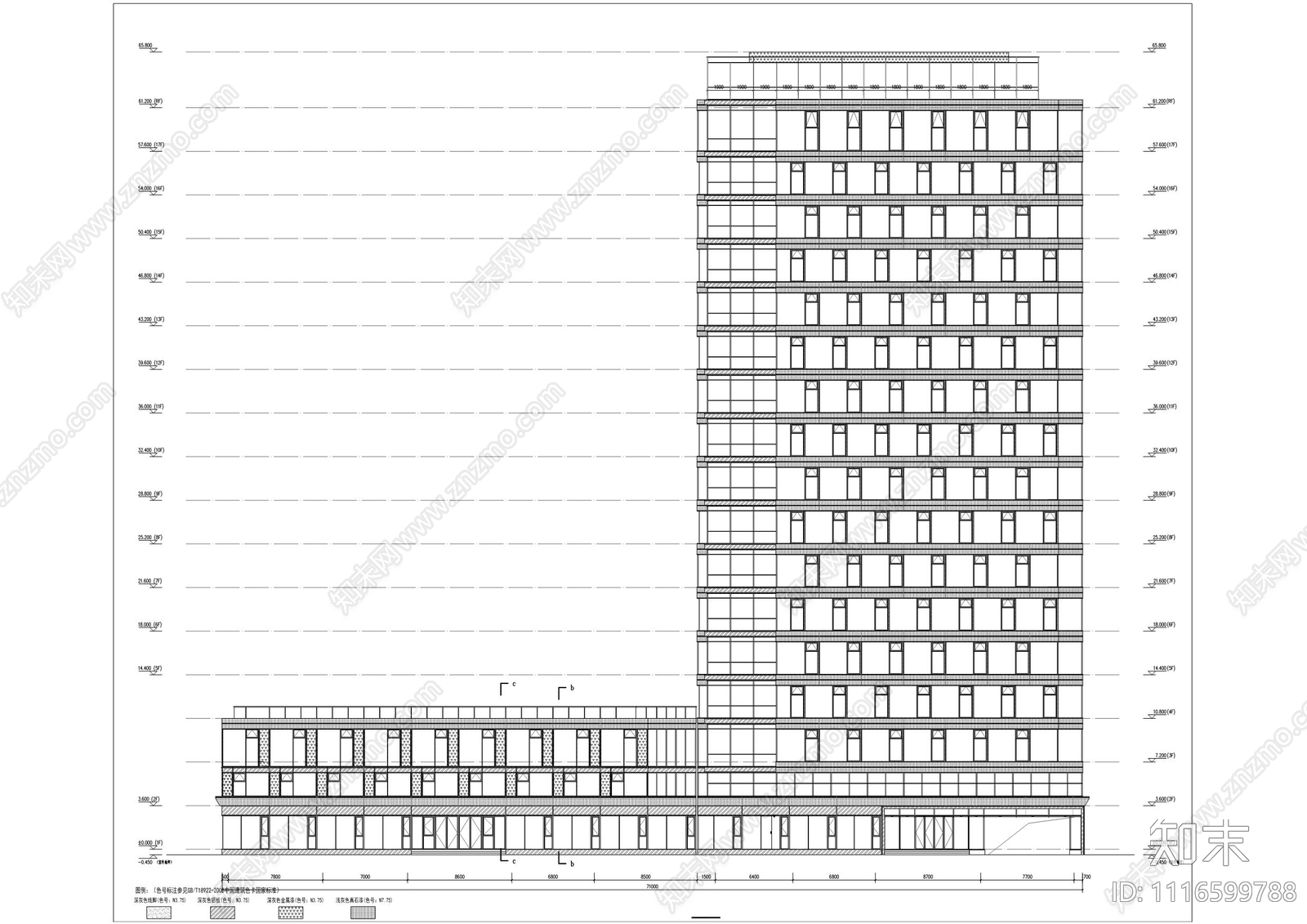 现代简约高层办公图施工图施工图下载【ID:1116599788】