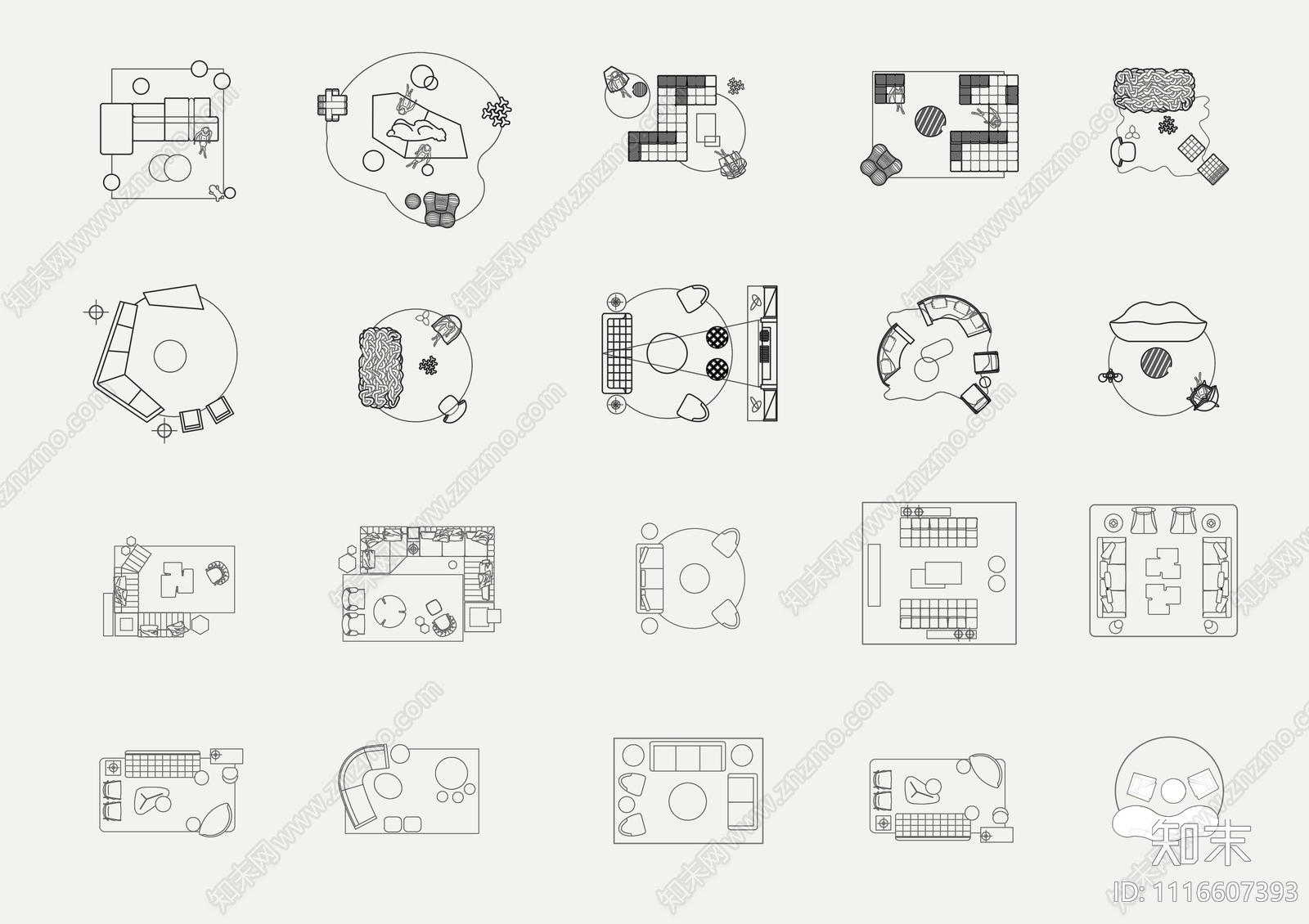 国外高端品牌家具图库施工图下载【ID:1116607393】