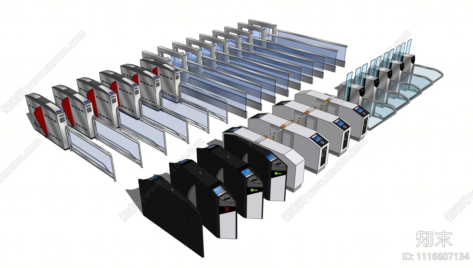现代闸门SU模型下载【ID:1116607134】