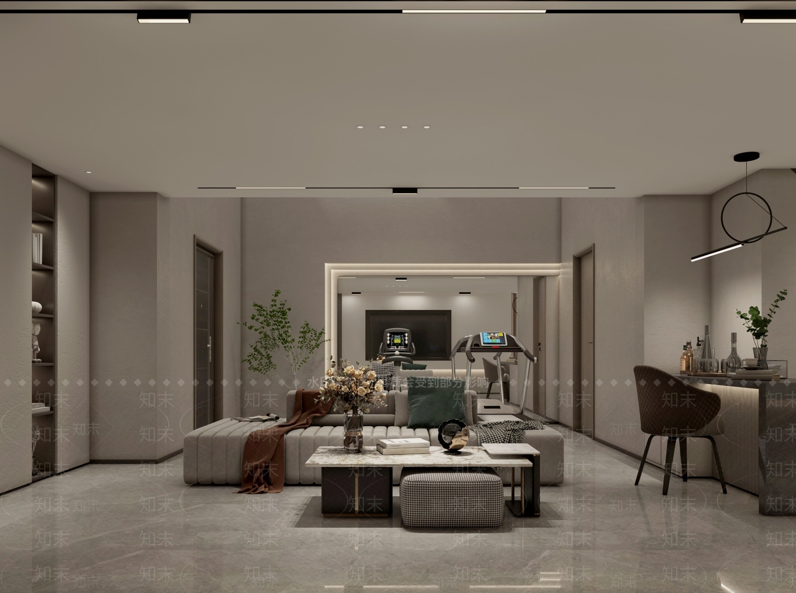 现代家居健身房3D模型下载【ID:1116608197】