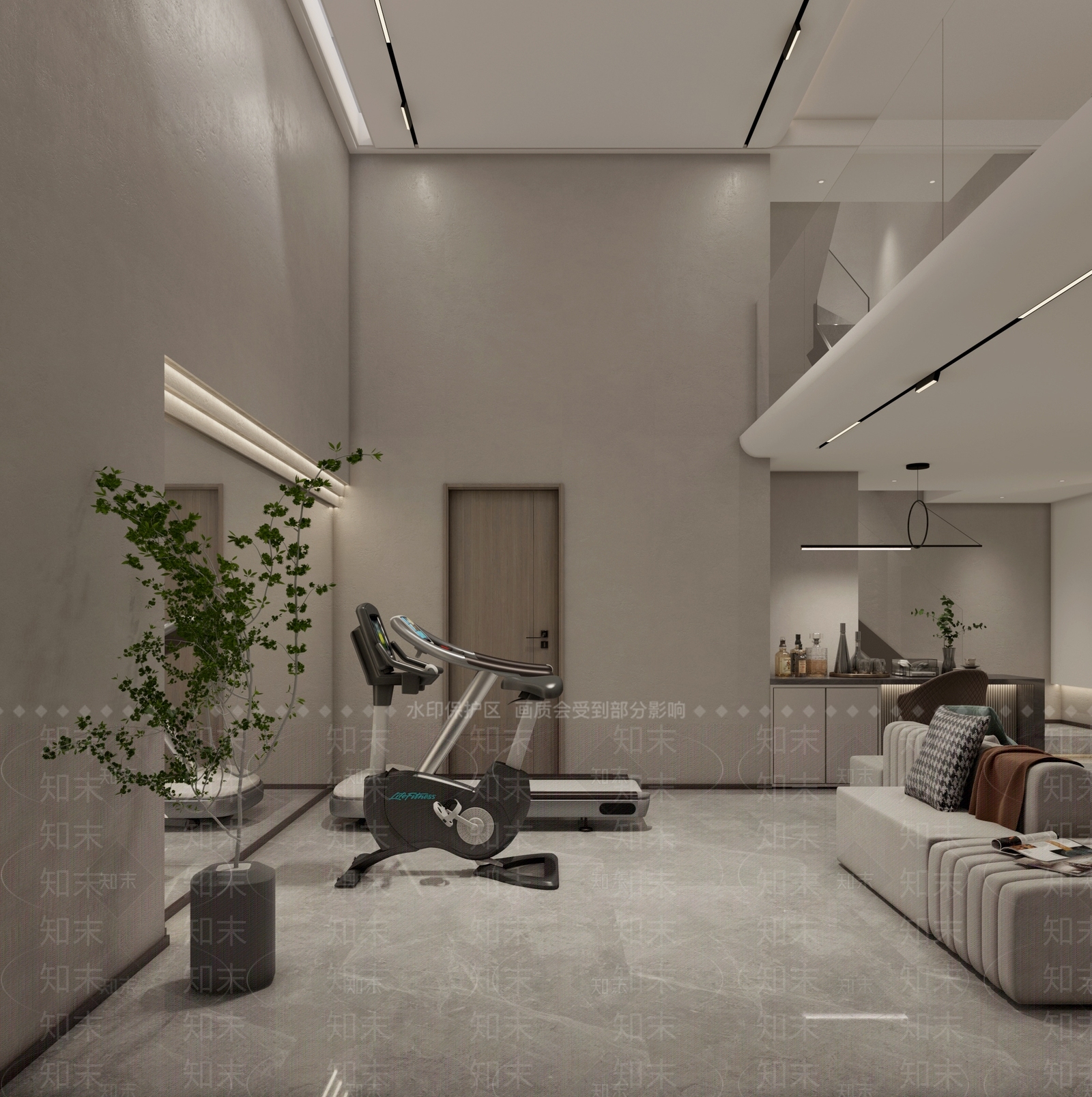 现代家居健身房3D模型下载【ID:1116608197】