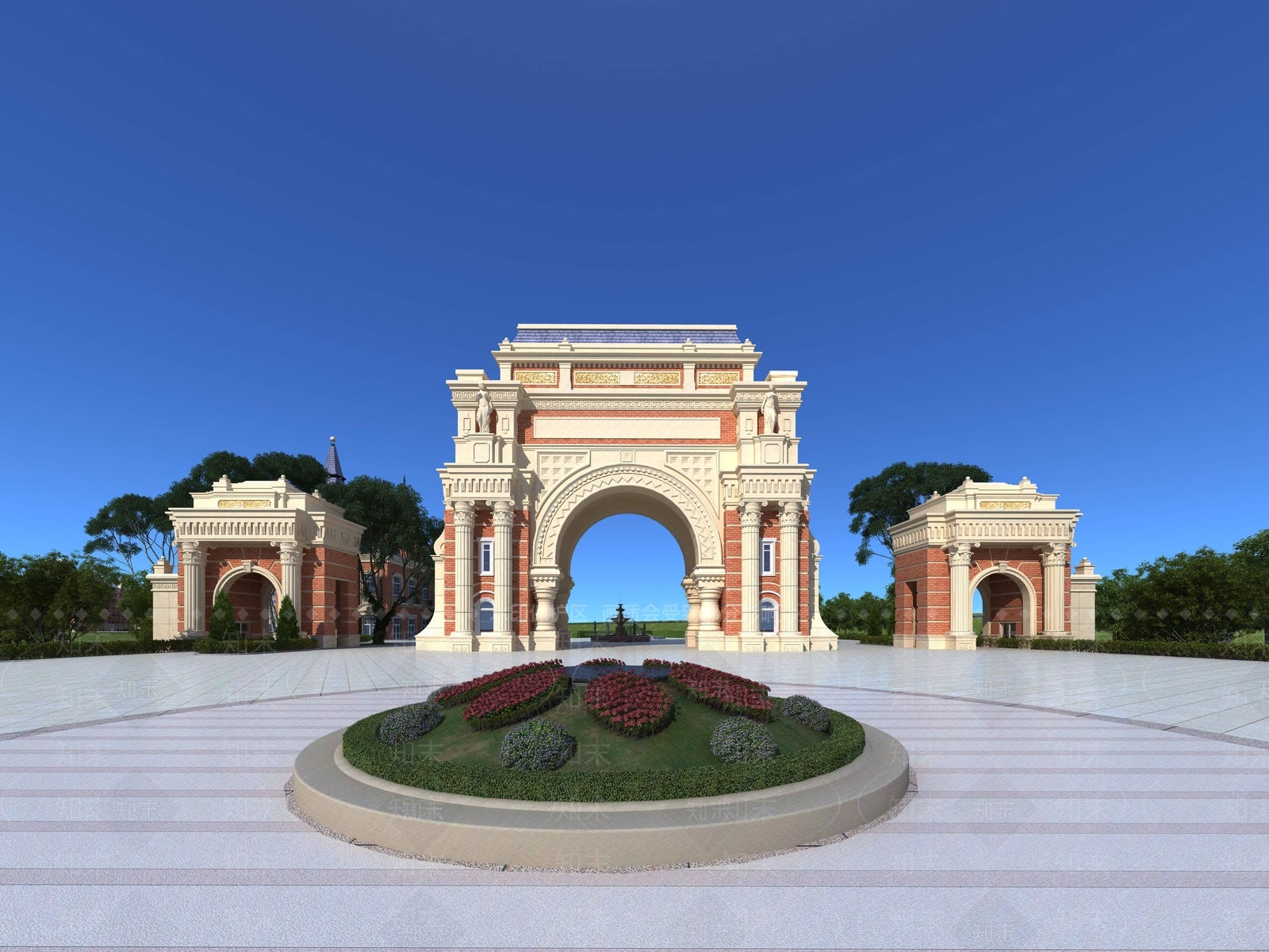 欧式古典大门3D模型下载【ID:1116624698】