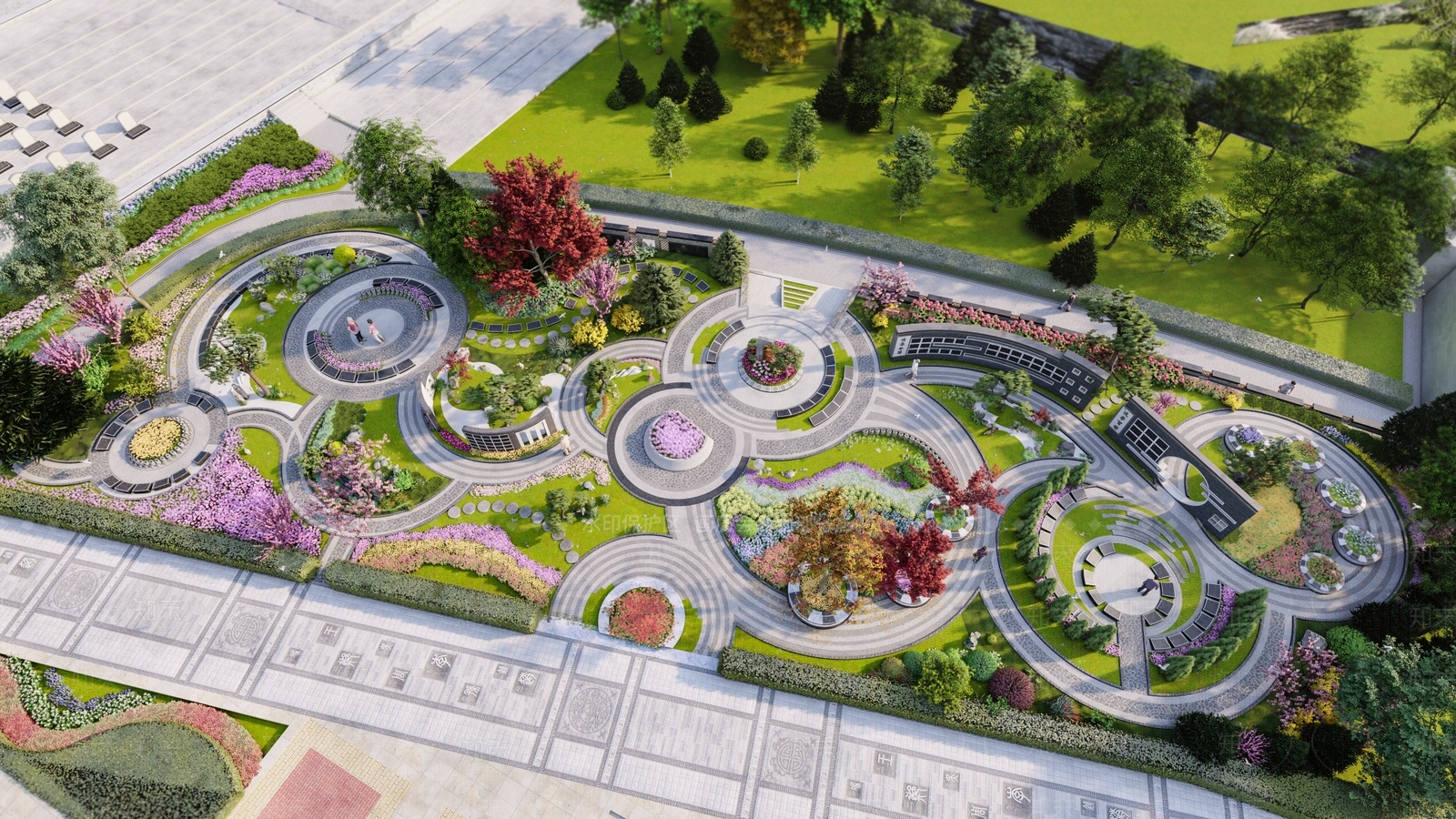中式禅意生态墓地SU模型下载【ID:1116629580】