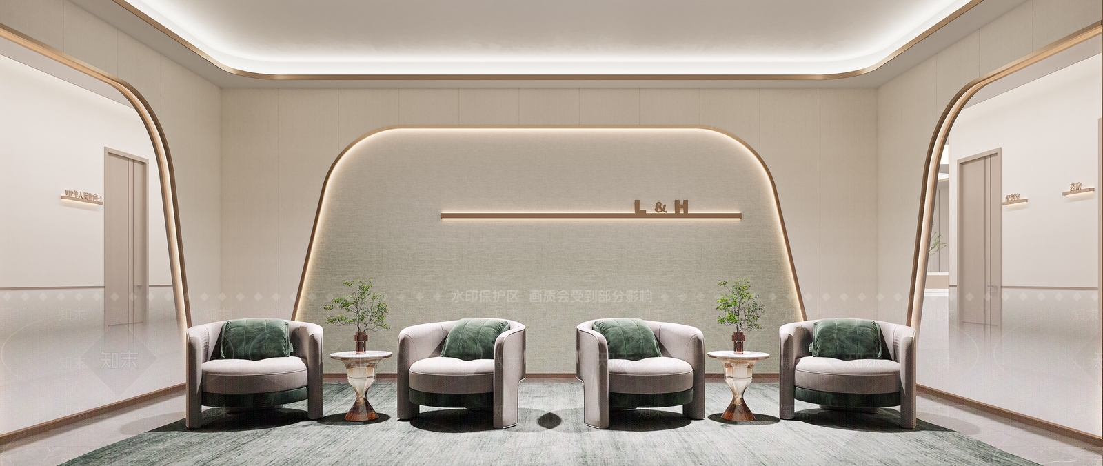 现代医院输液区3D模型下载【ID:1116638953】