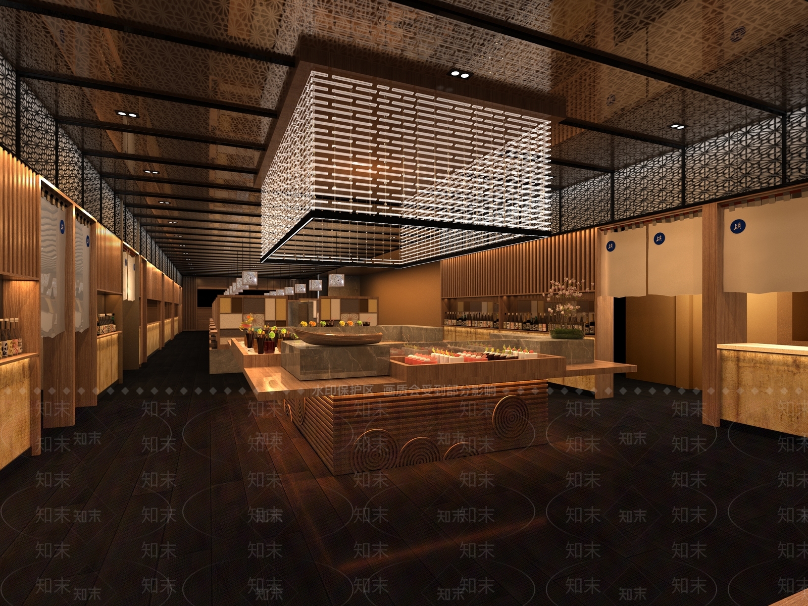 日式料理餐厅3D模型下载【ID:1116640067】