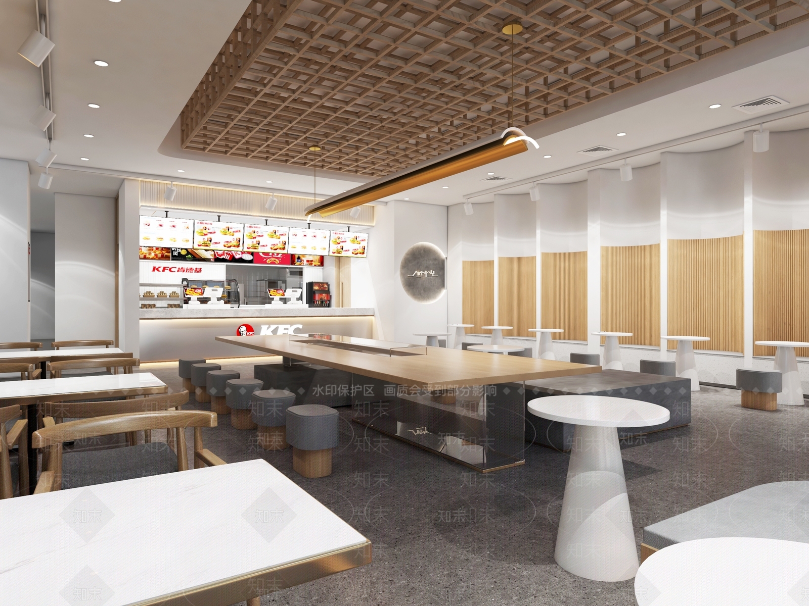 新中式肯德基餐厅门头3D模型下载【ID:1116641079】