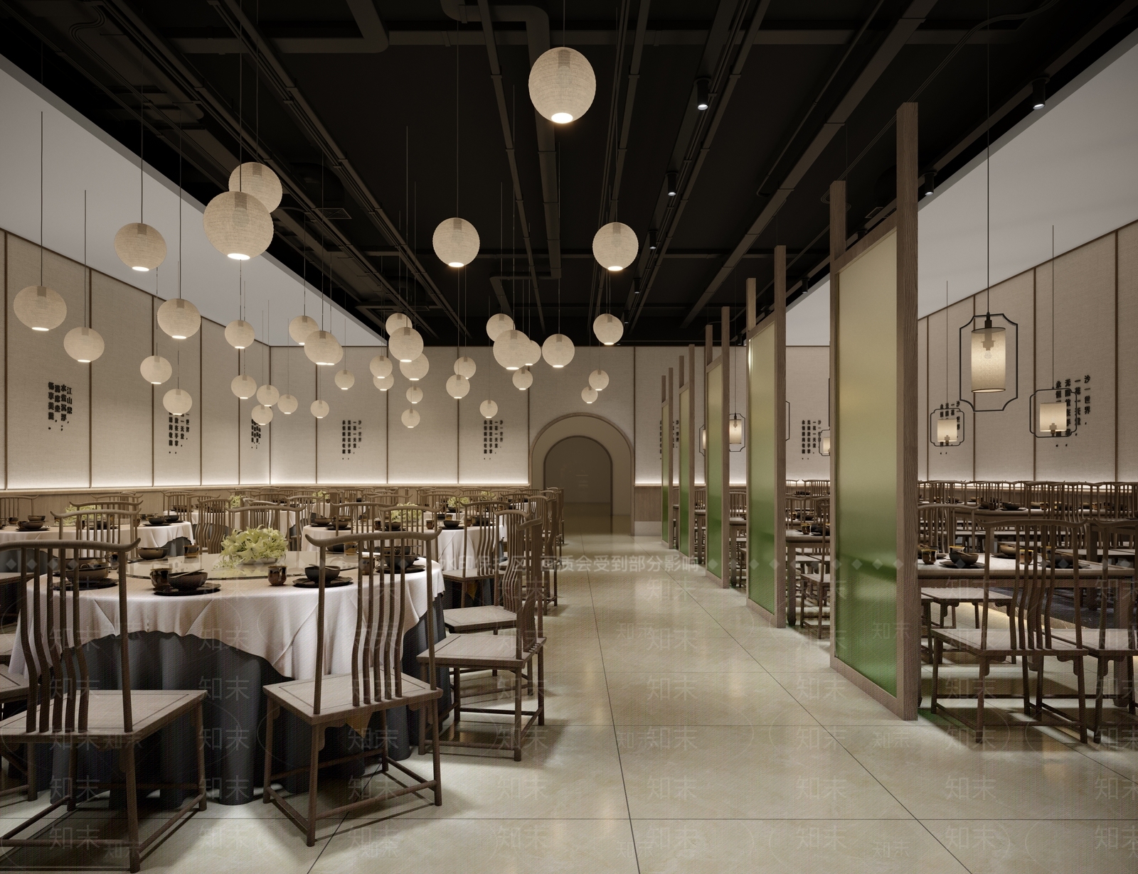新中式火锅店3D模型下载【ID:1116653480】