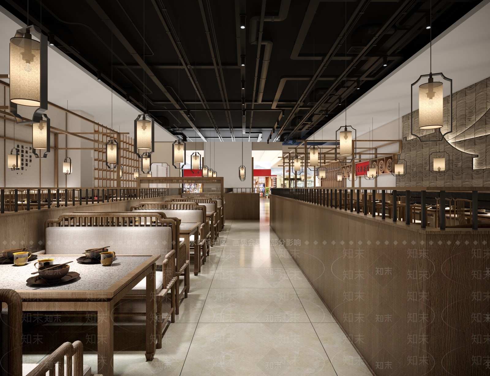新中式火锅店3D模型下载【ID:1116653480】