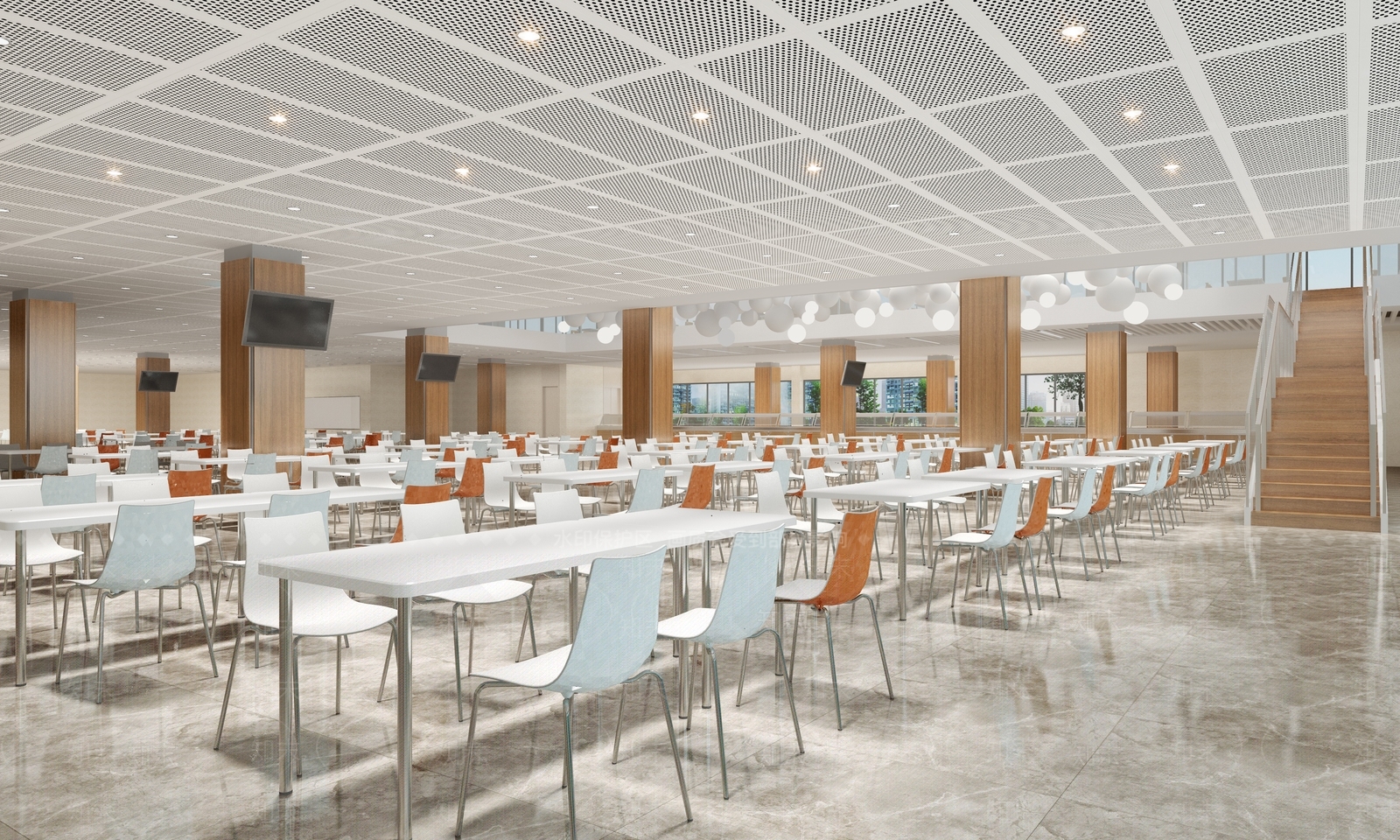 现代食堂3D模型下载【ID:1116666107】