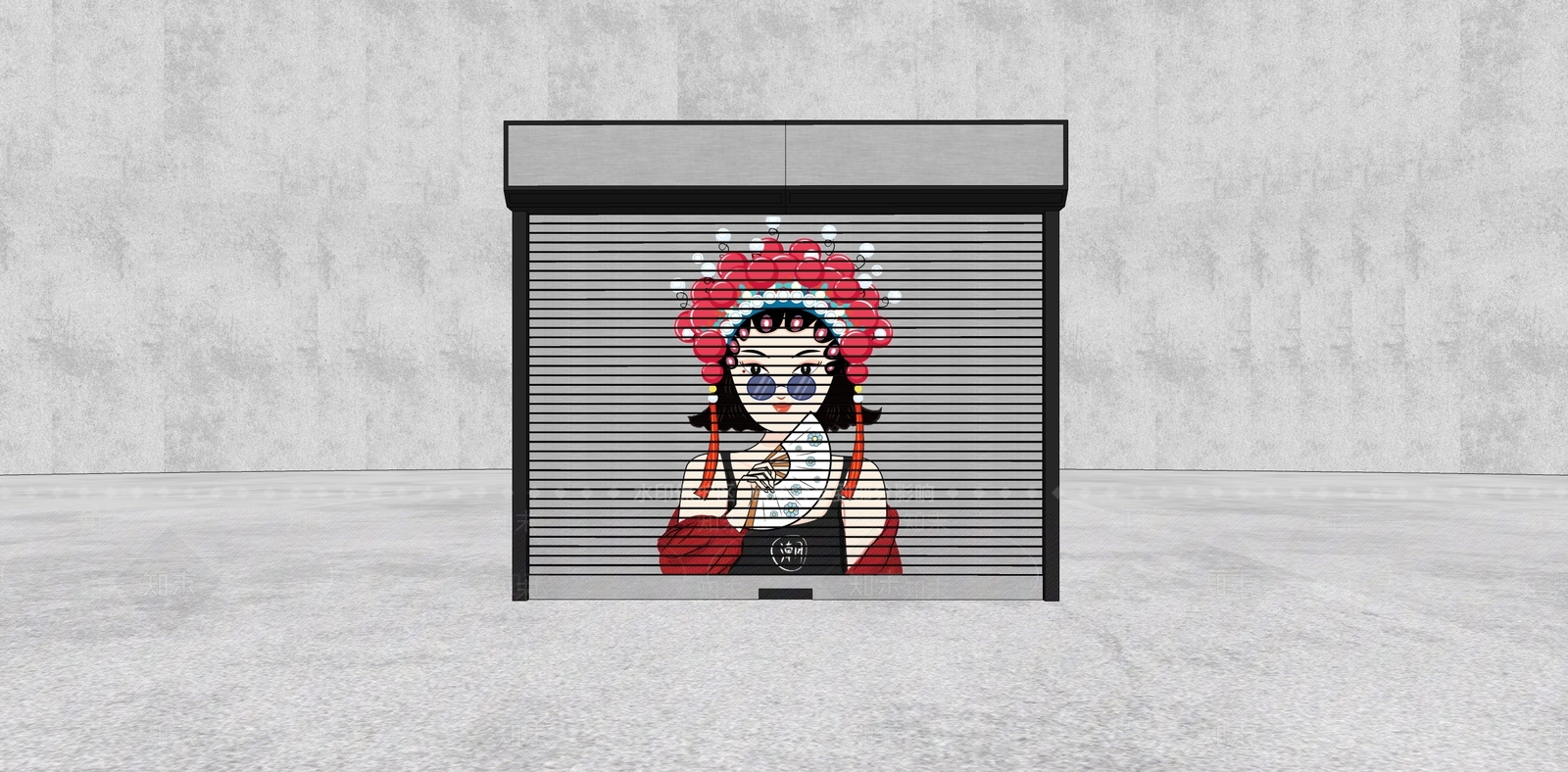 现代卷帘门SU模型下载【ID:1116712318】