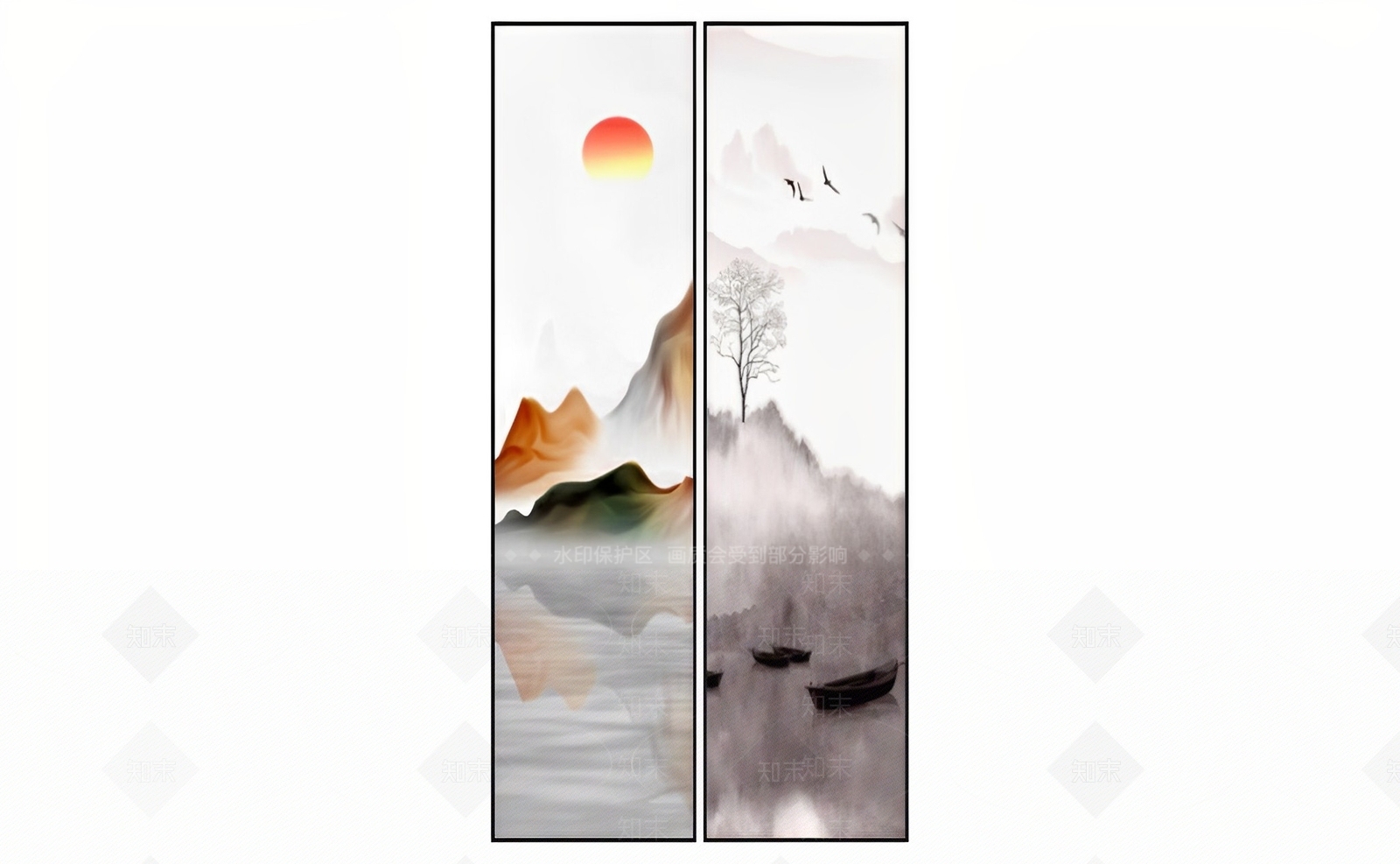 新中式挂画3D模型下载【ID:1116718022】