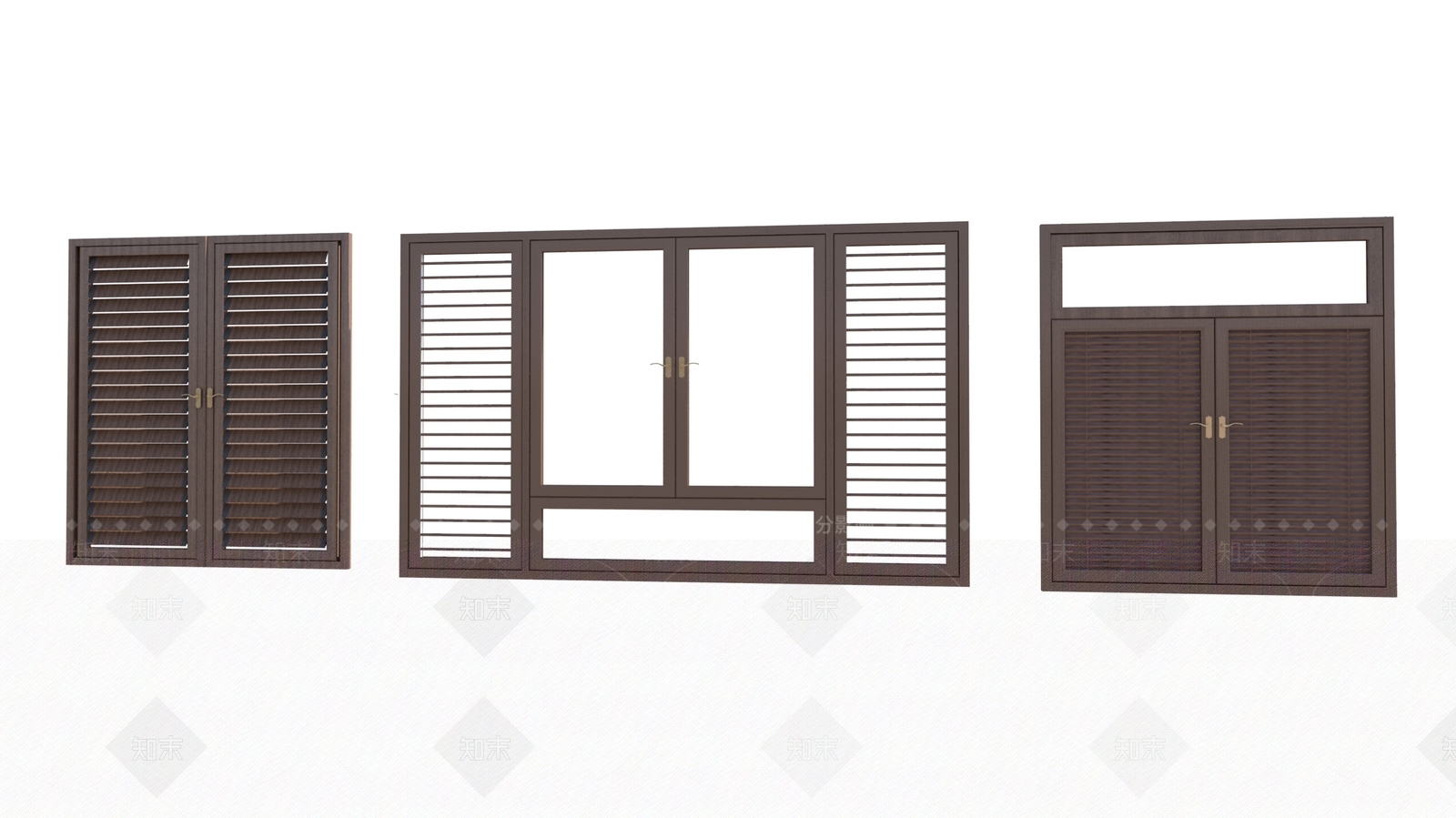 现代木制百叶窗SU模型下载【ID:1116719808】