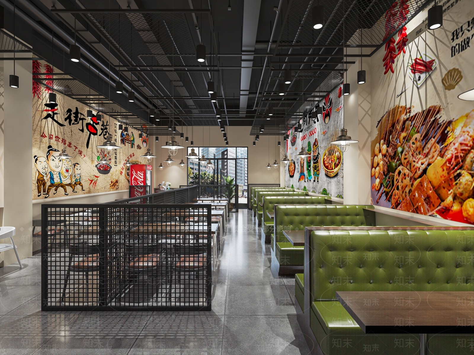 现代烧烤店SU模型下载【ID:1116741780】