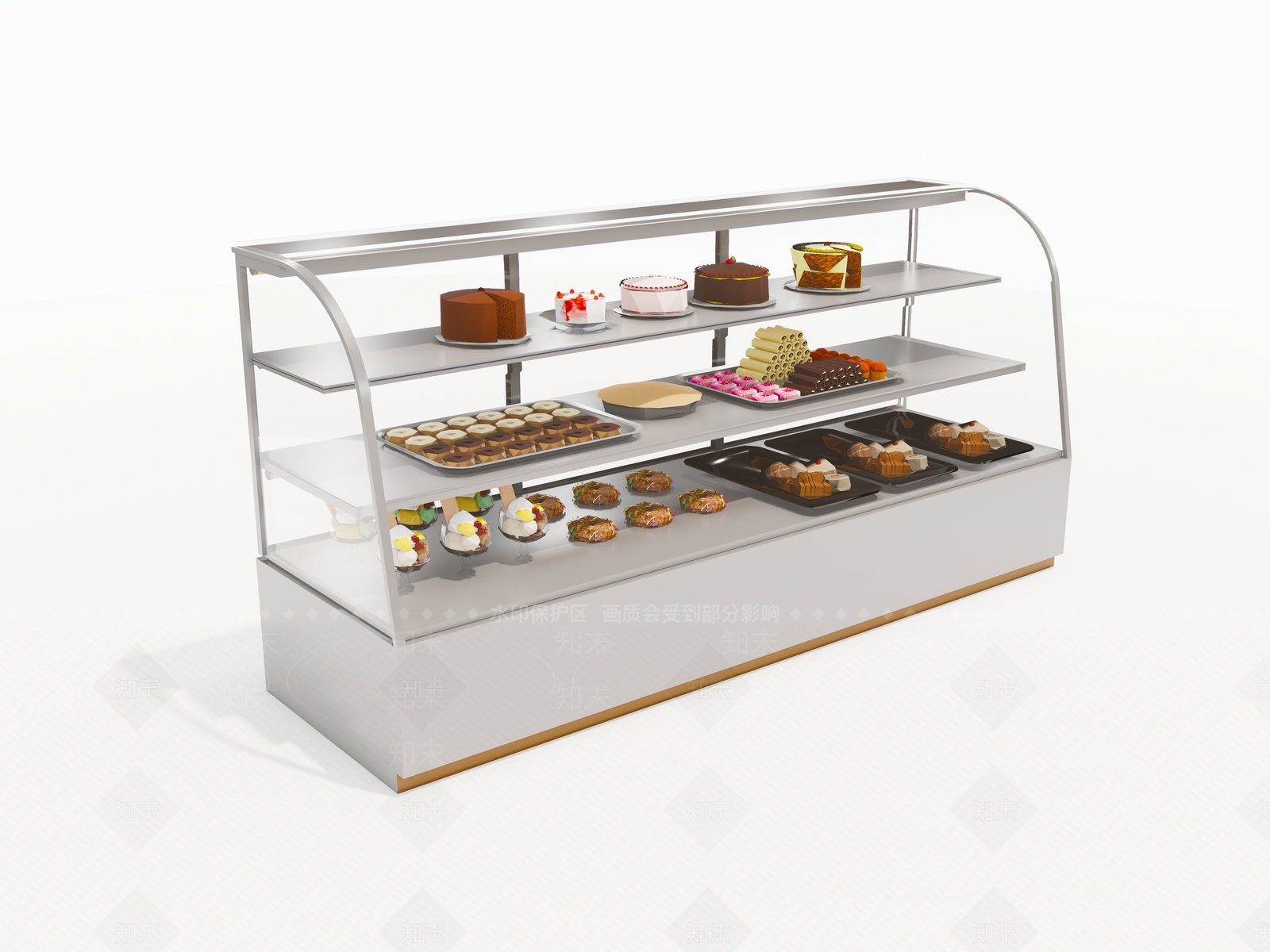 现代蛋糕冰柜SU模型下载【ID:1116744784】