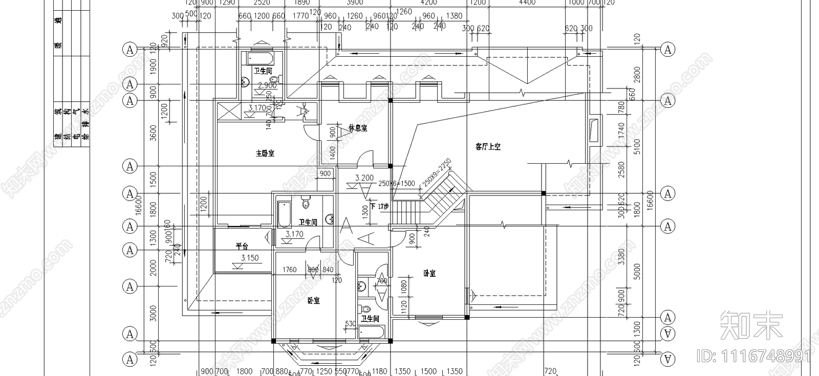 小别墅设计全套图施工图cad施工图下载【ID:1116748991】