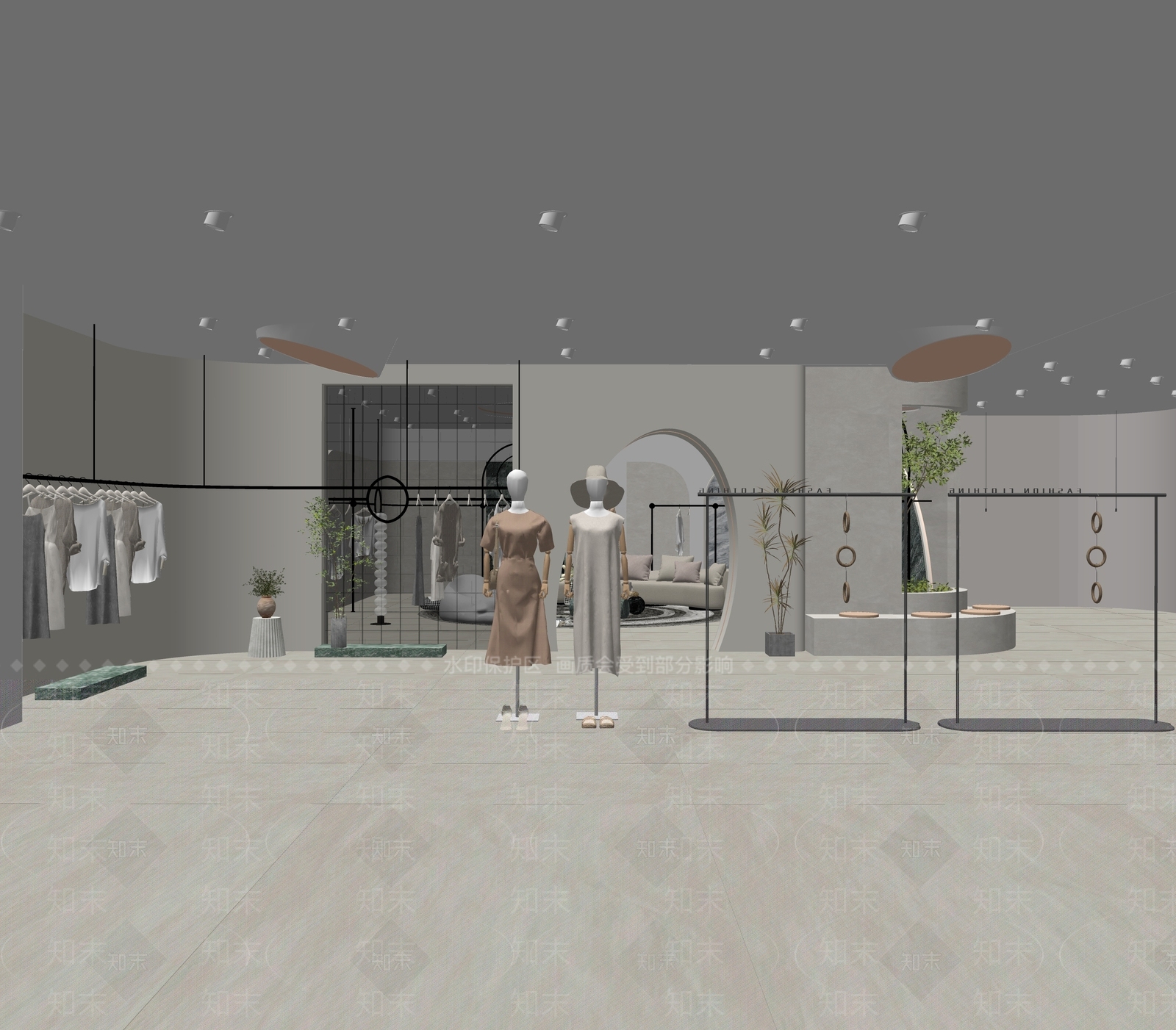 现代女装服装店SU模型下载【ID:1116749726】