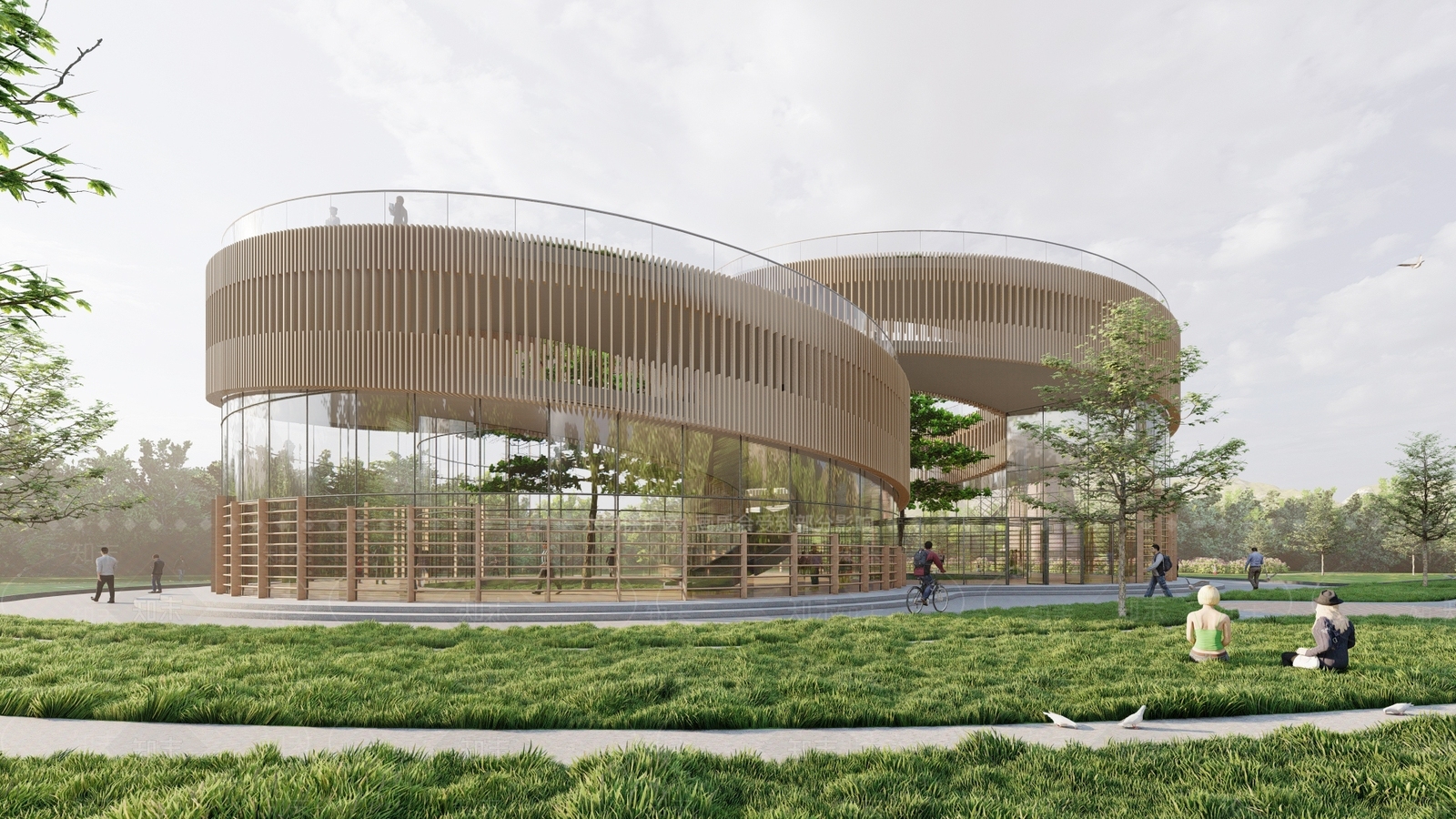 现代小公建SU模型草图