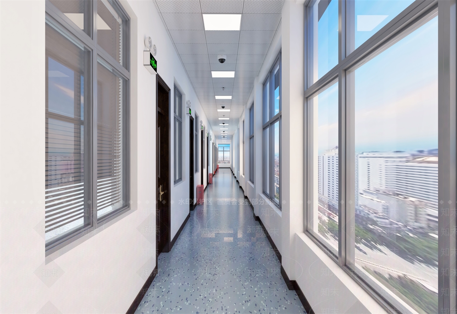现代养老院走廊3D模型下载【ID:1116766183】