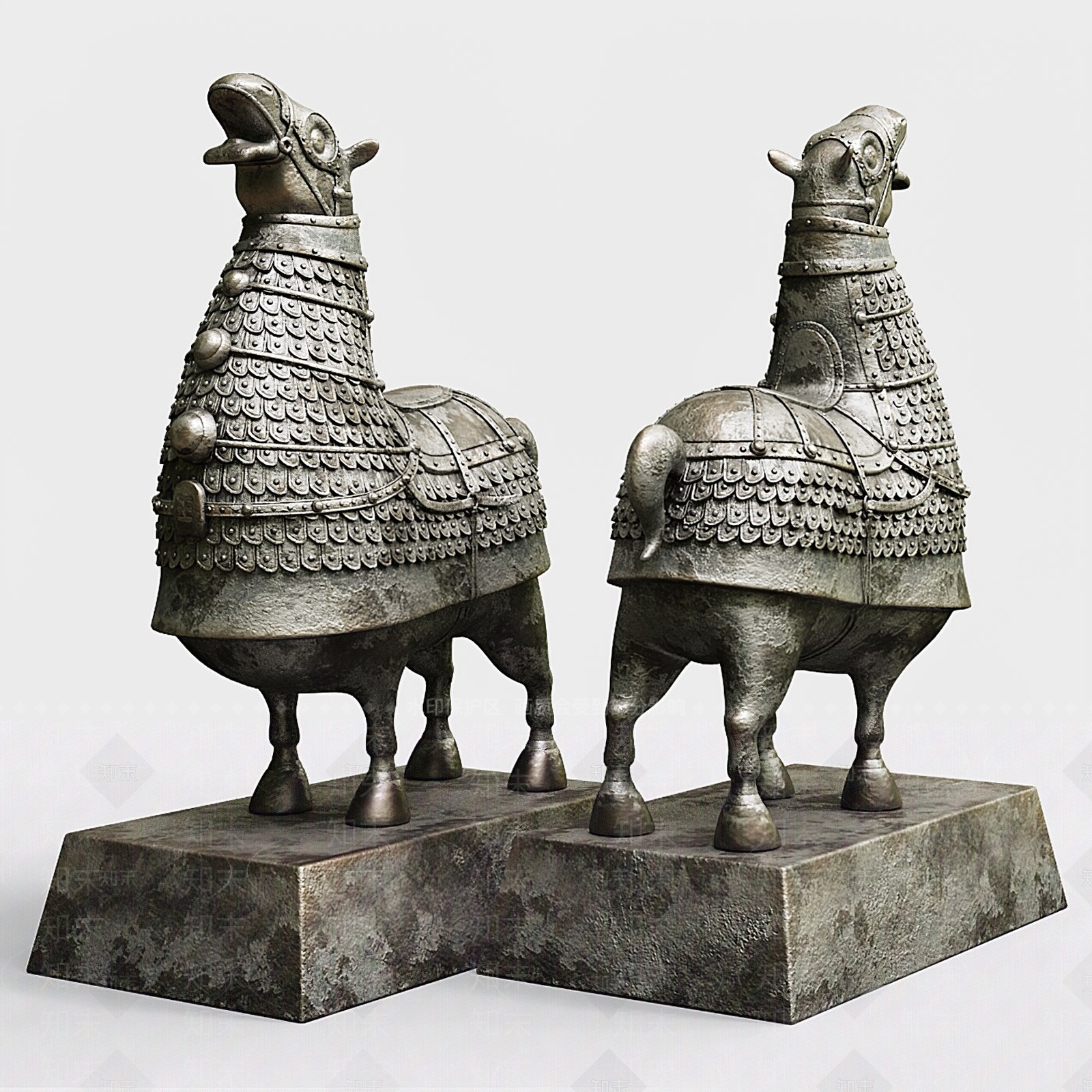 新中式青铜马雕塑SU模型下载【ID:1116773194】