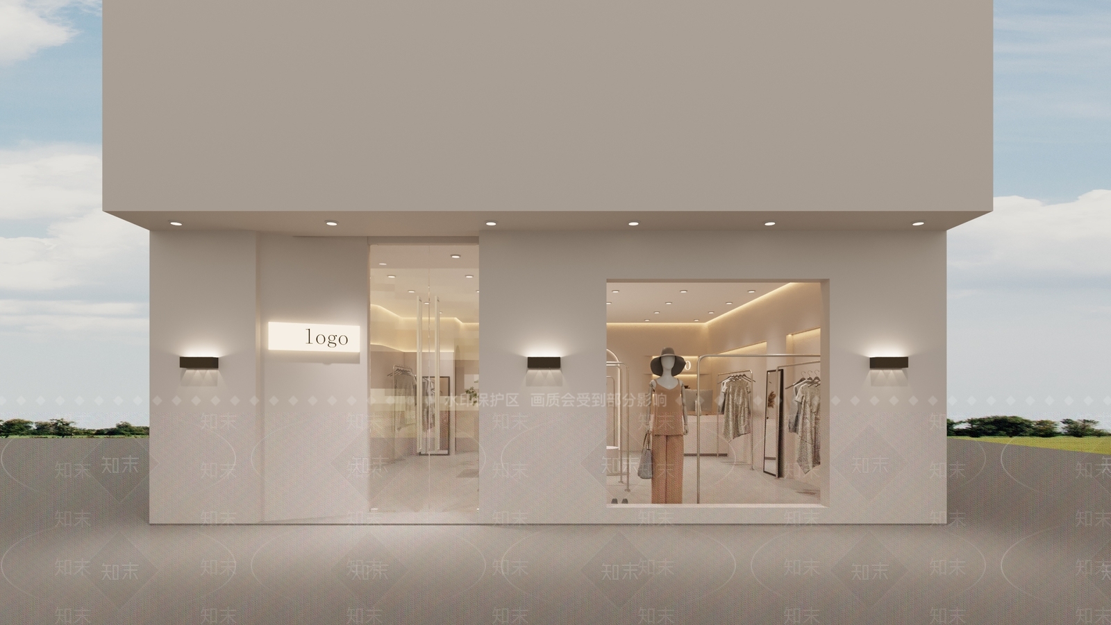 现代服装店3D模型下载【ID:1116775726】