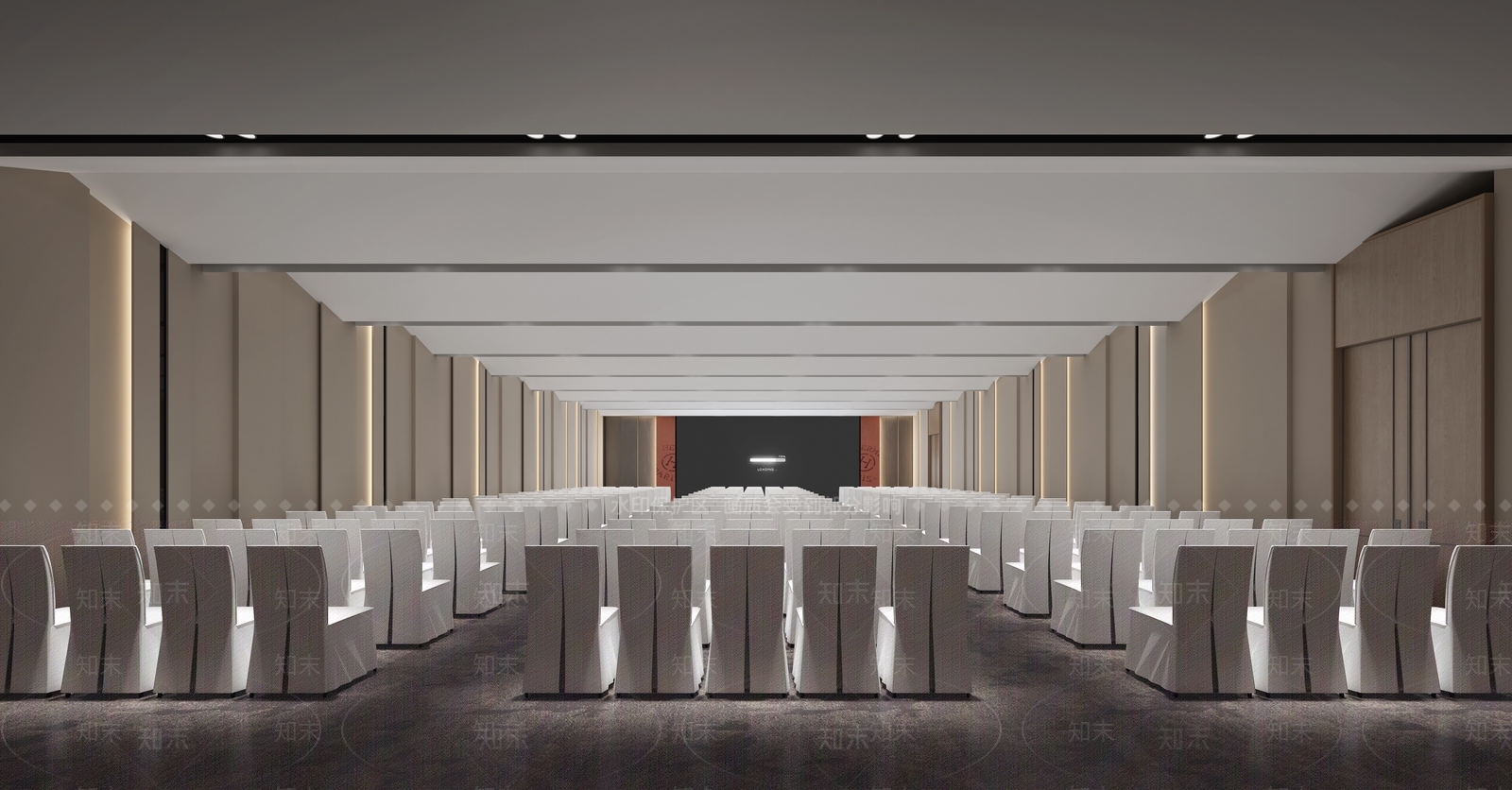 新中式报告厅3D模型下载【ID:1116797407】