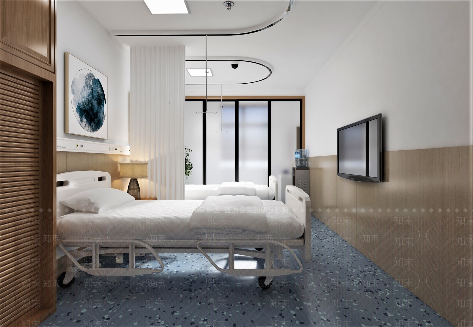 现代养老院病房3D模型下载【ID:1116797894】