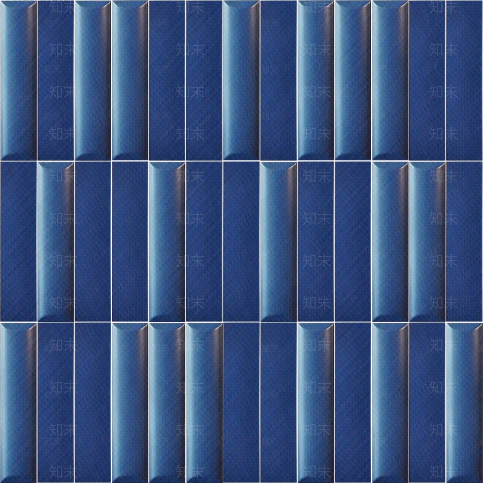 深蓝色长方形立体面包形凸面纯色瓷砖贴图下载【ID:1116799975】