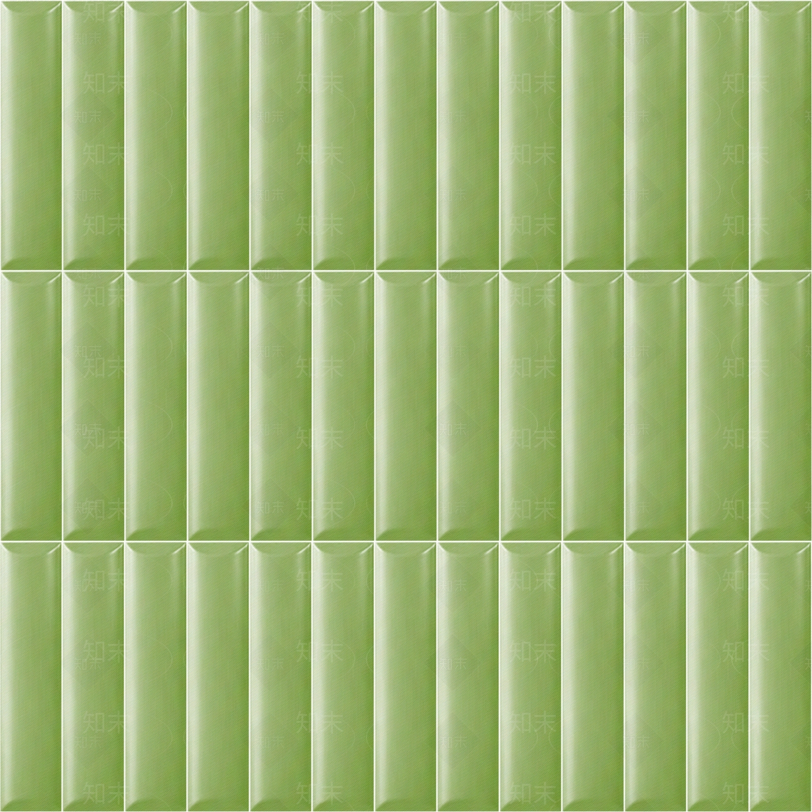 浅绿色长方形立体面包形凸面纯色瓷砖贴图下载【ID:1116800044】