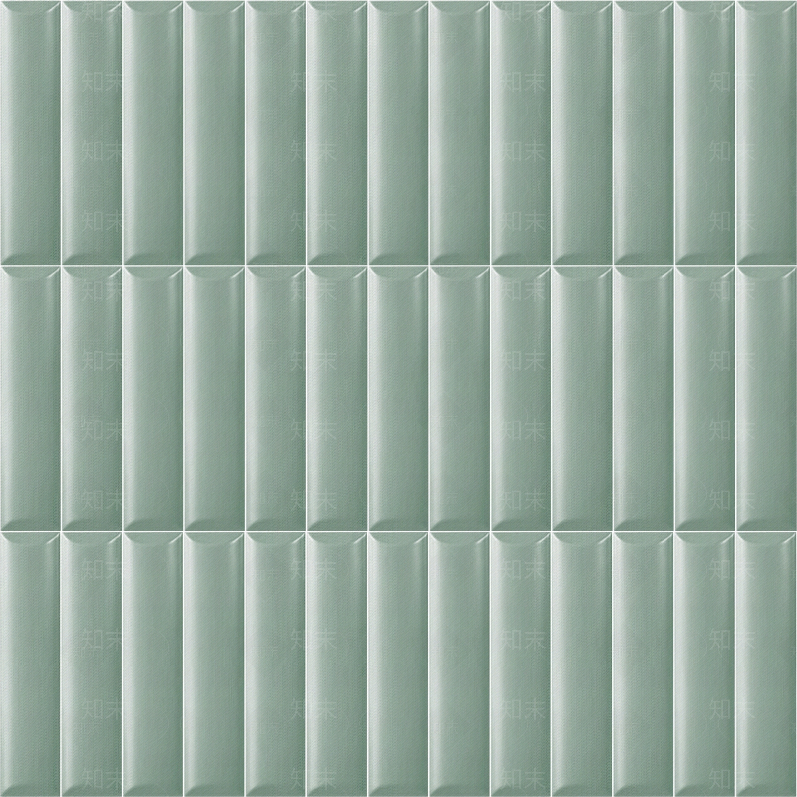 嫩绿色长方形立体面包形凸面纯色瓷砖贴图下载【ID:1116810983】