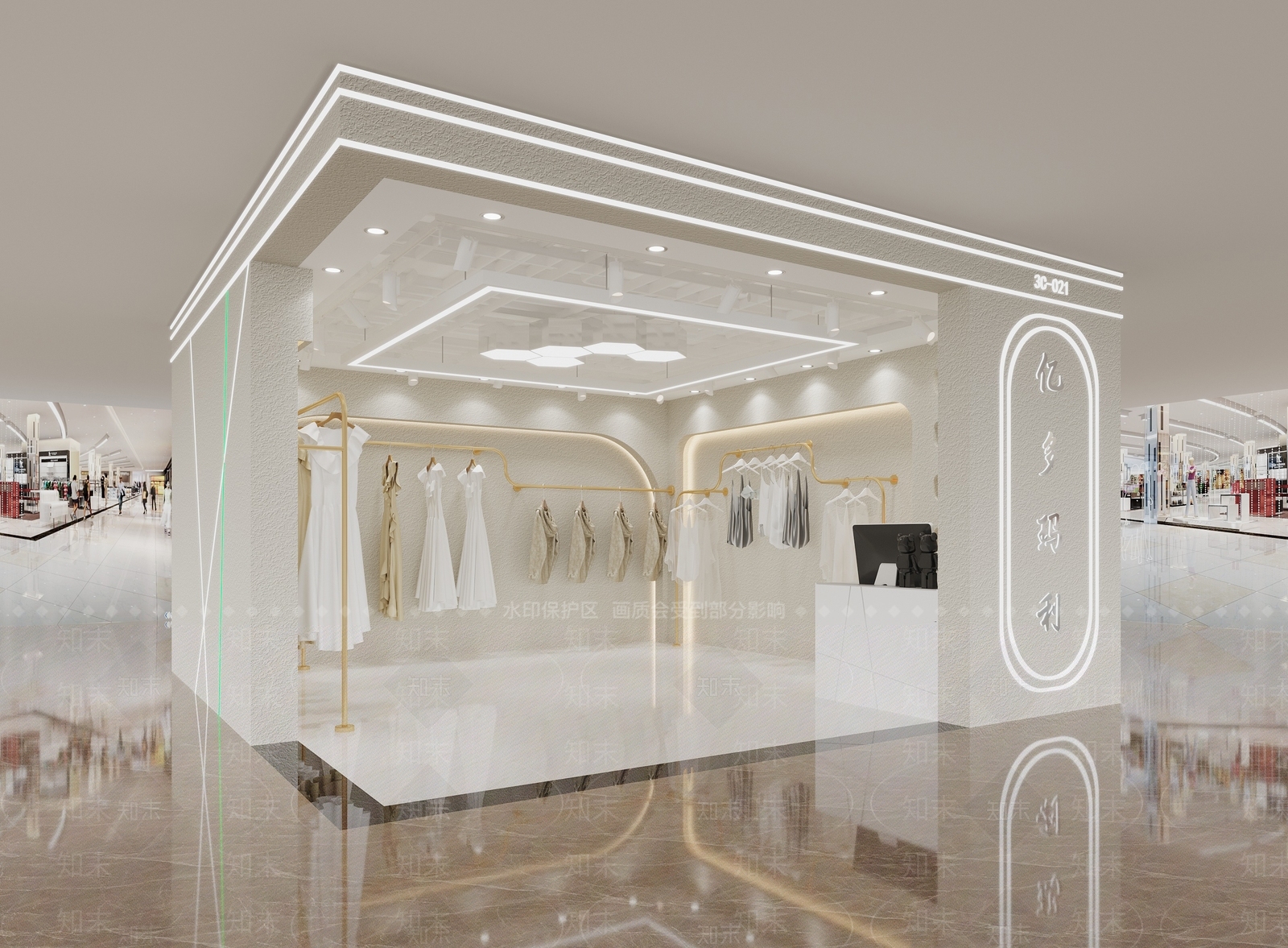 现代女装店3D模型下载【ID:1116802104】